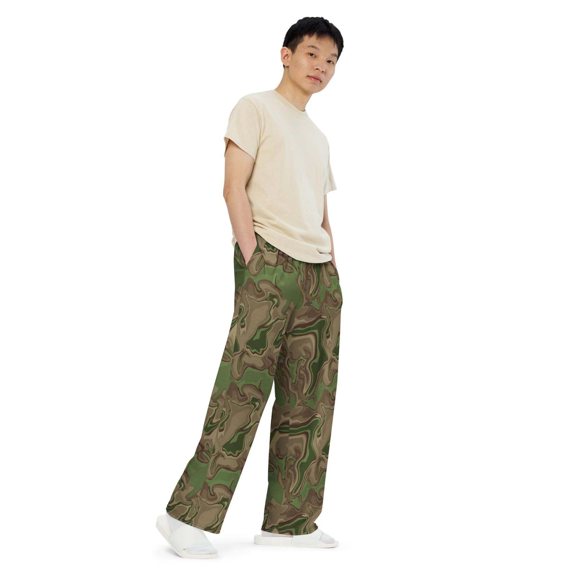 Black OPS Sludgeflow Morphic CAMO Unisex Wide-Leg Leisure Pants - Image 4