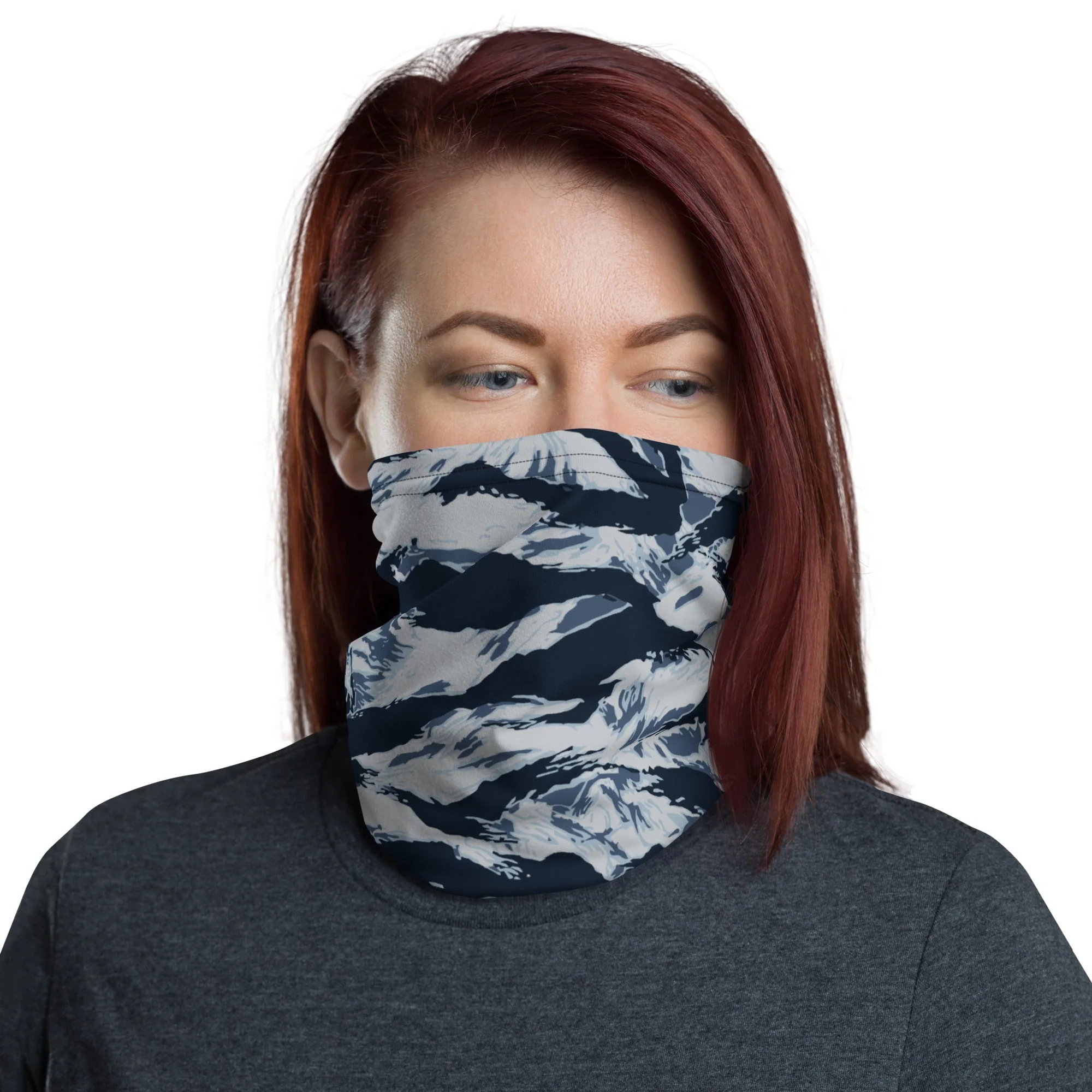 American Tiger Stripe Blue Frost CAMO Neck Gaiter - Image 2