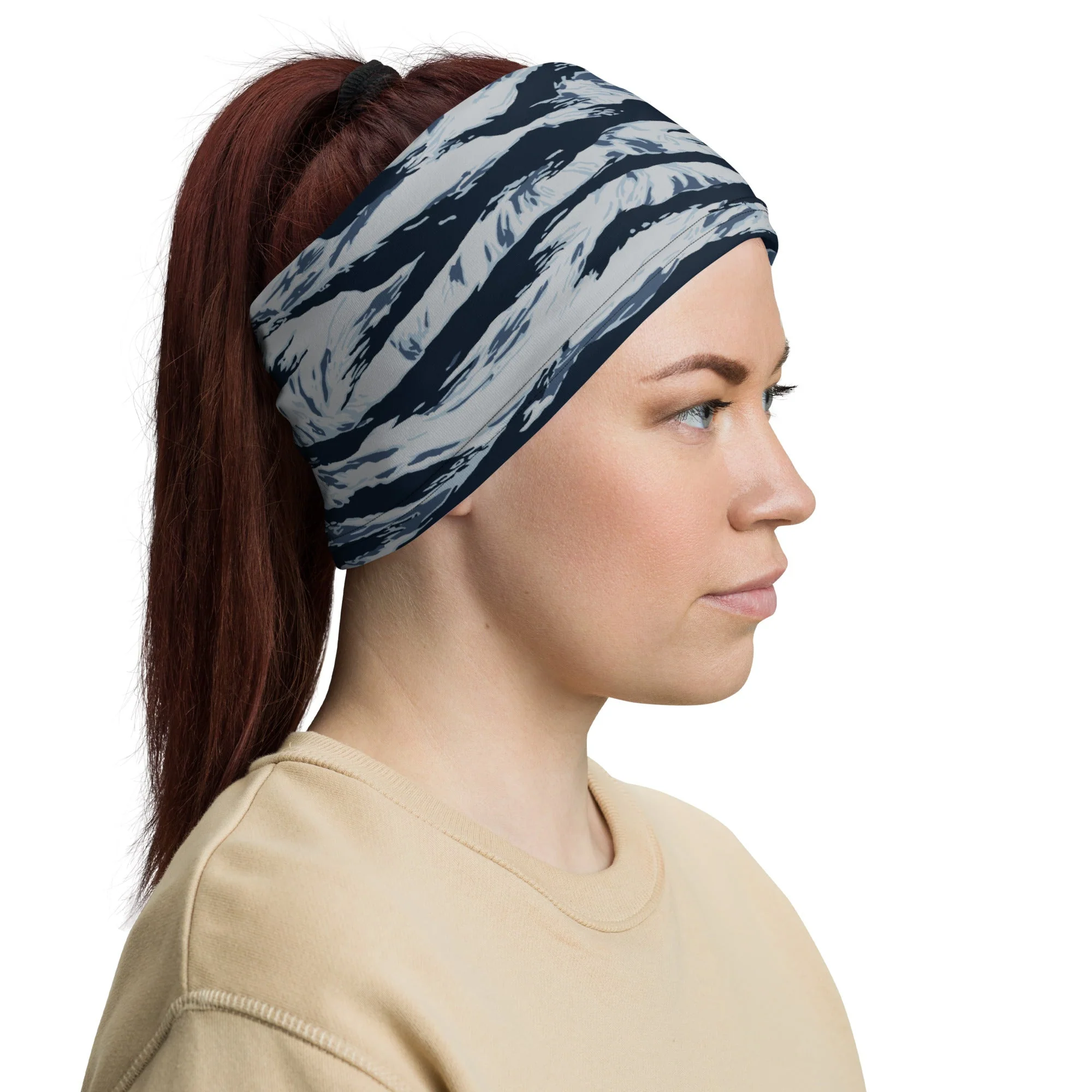 American Tiger Stripe Blue Frost CAMO Neck Gaiter - Image 5