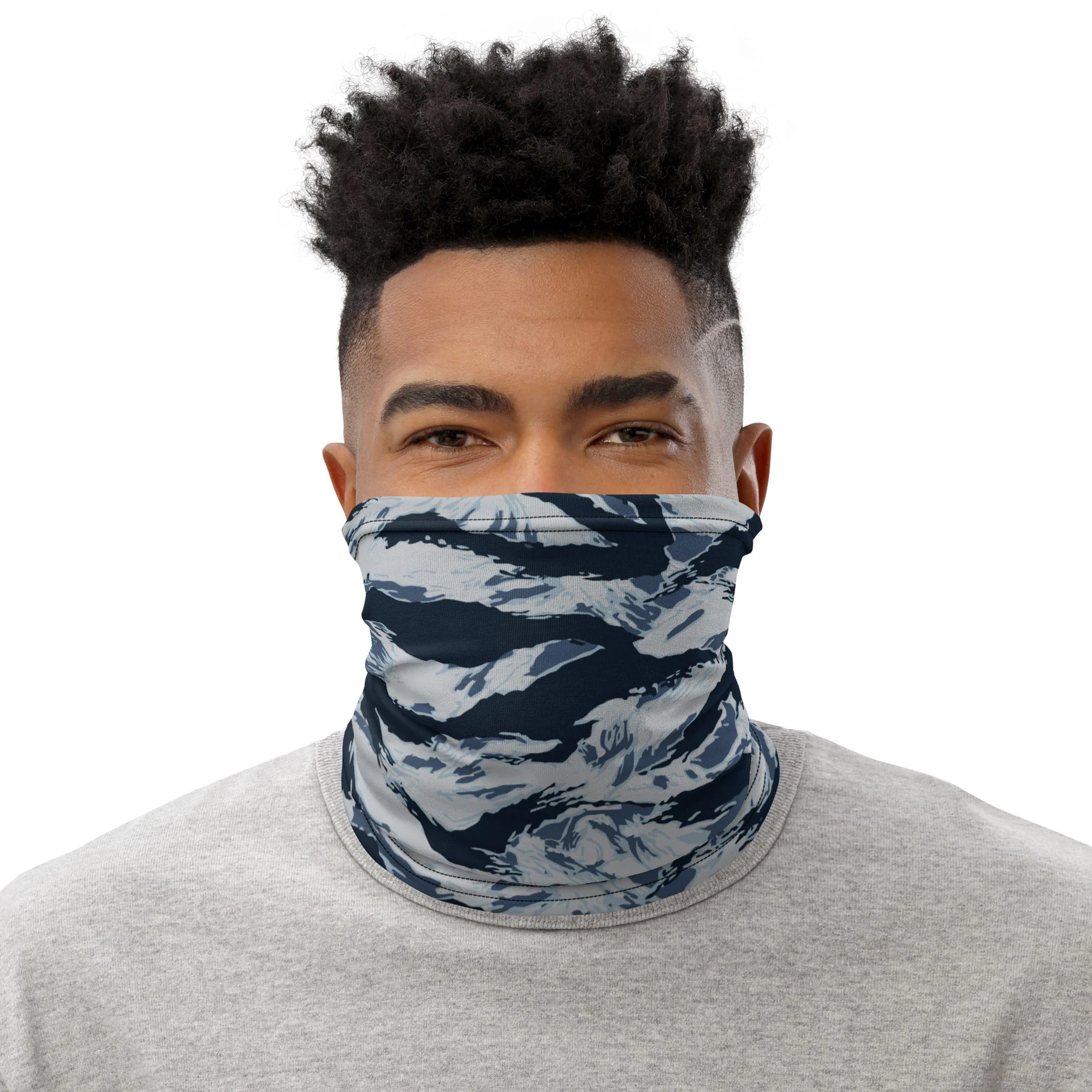 American Tiger Stripe Blue Frost CAMO Neck Gaiter - Image 6
