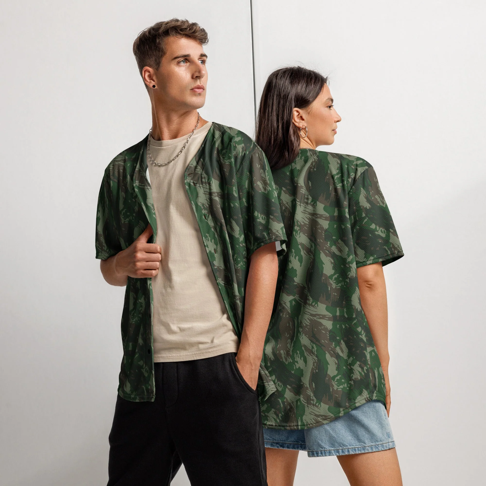Brazilian Lizard CAMO Unisex Baseball Jersey