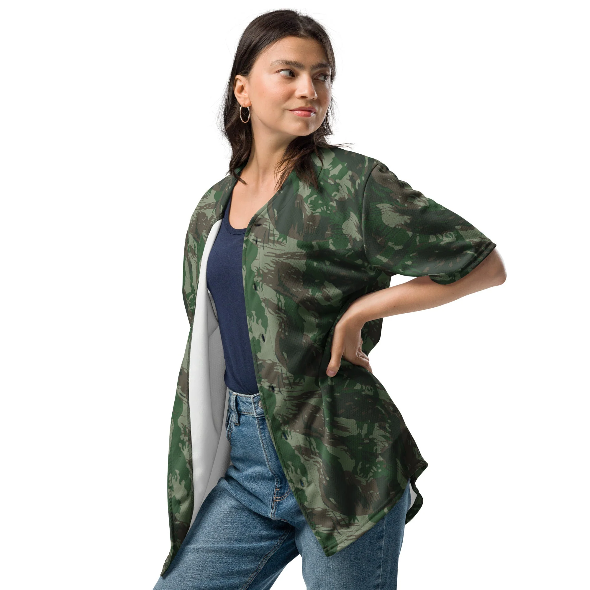 Brazilian Lizard CAMO Unisex Baseball Jersey - Image 3