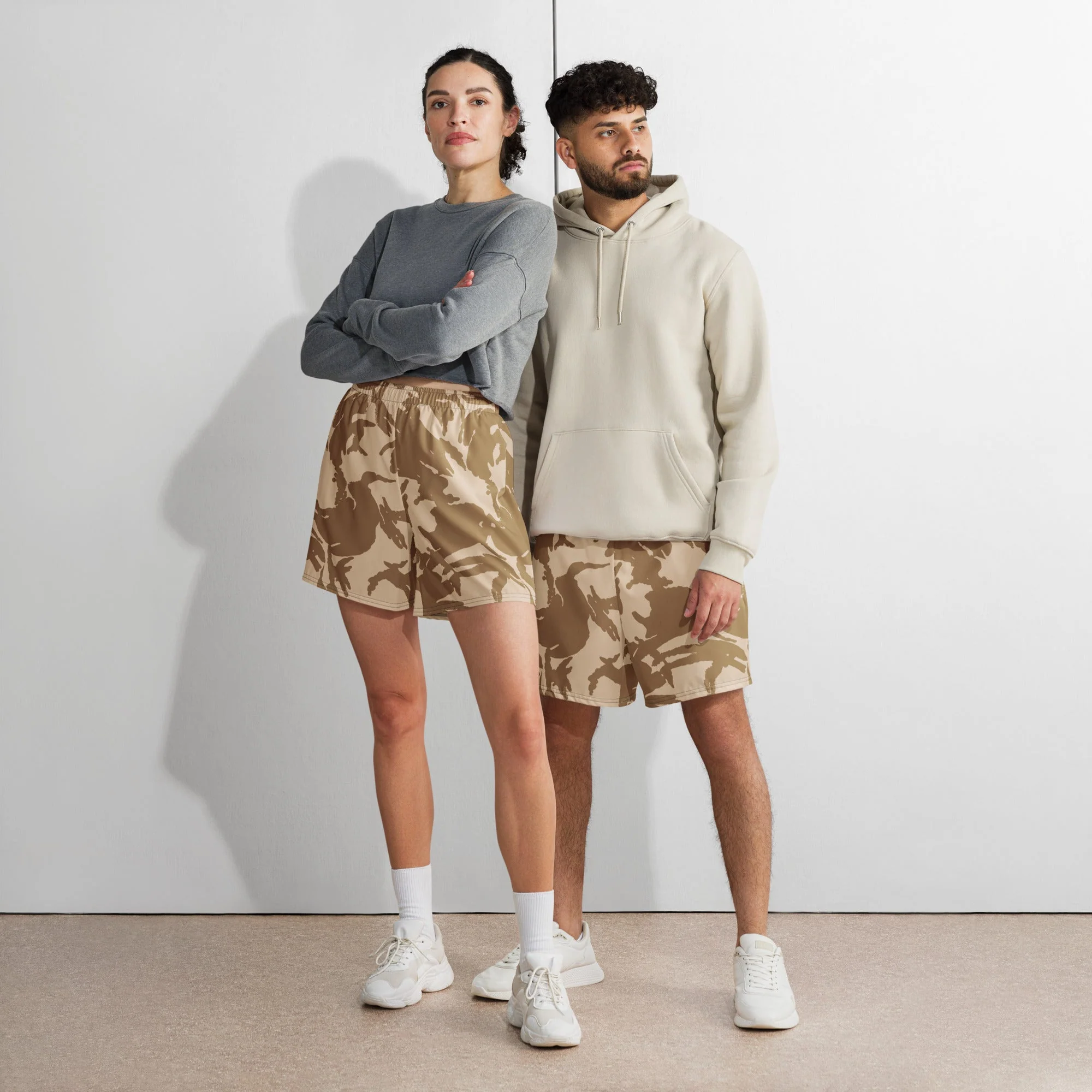 British DPM Desert CAMO Unisex Athletic Long Shorts - Image 3