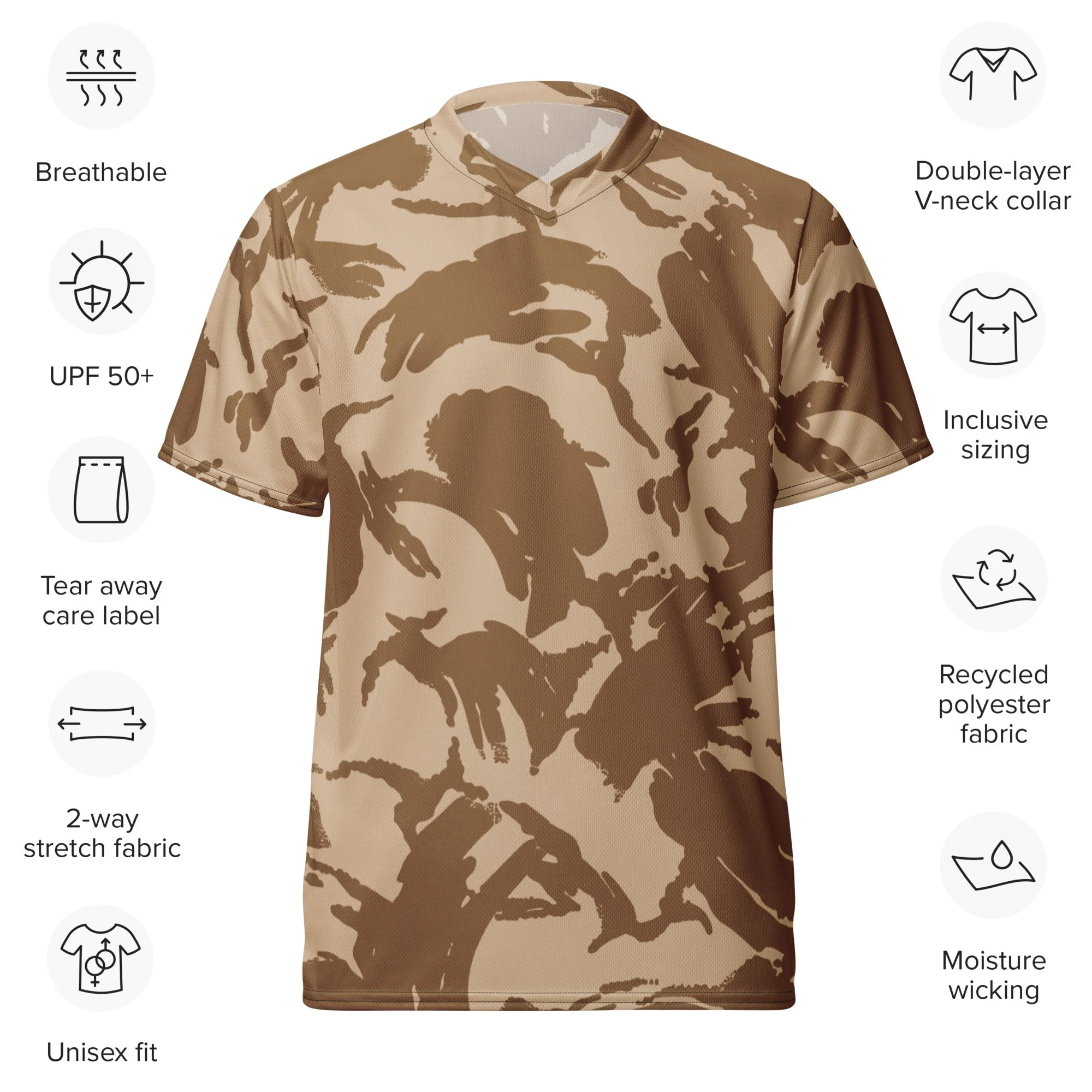 British DPM Desert CAMO Unisex Sports Jersey - Image 2
