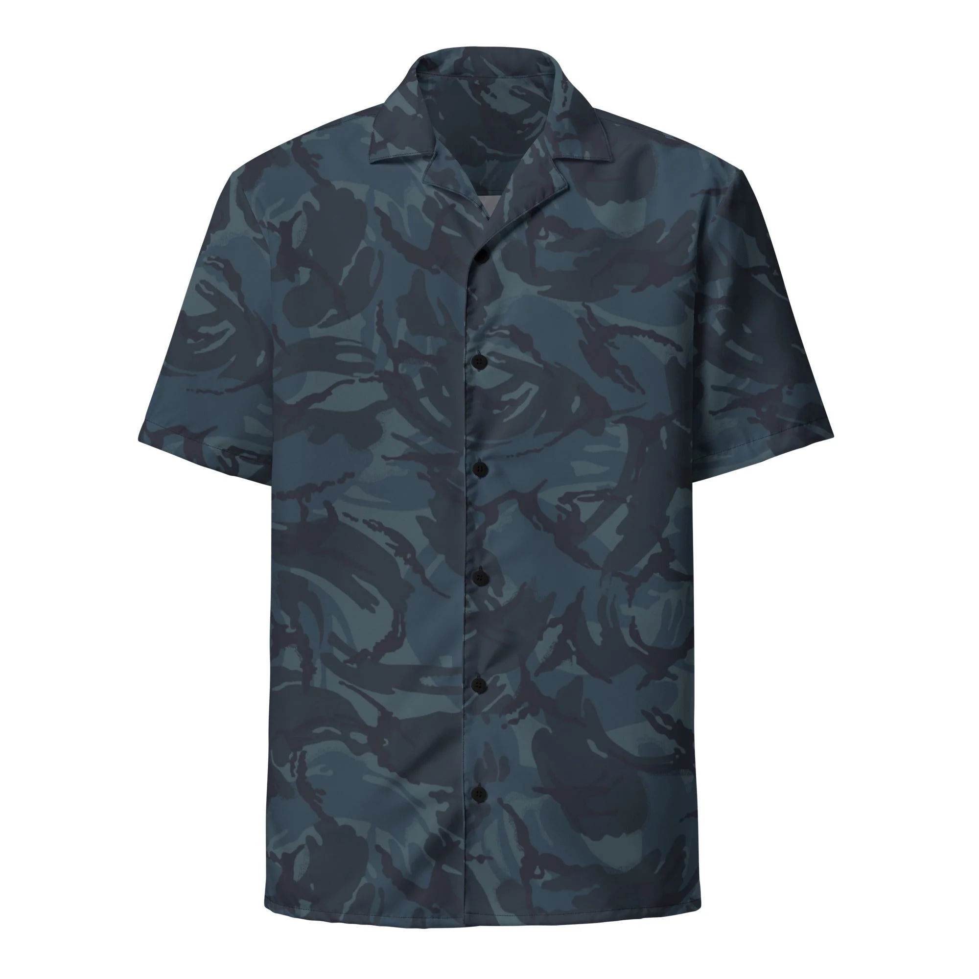 British DPM Night CAMO Unisex Short-Sleeve Button Shirt - Image 13