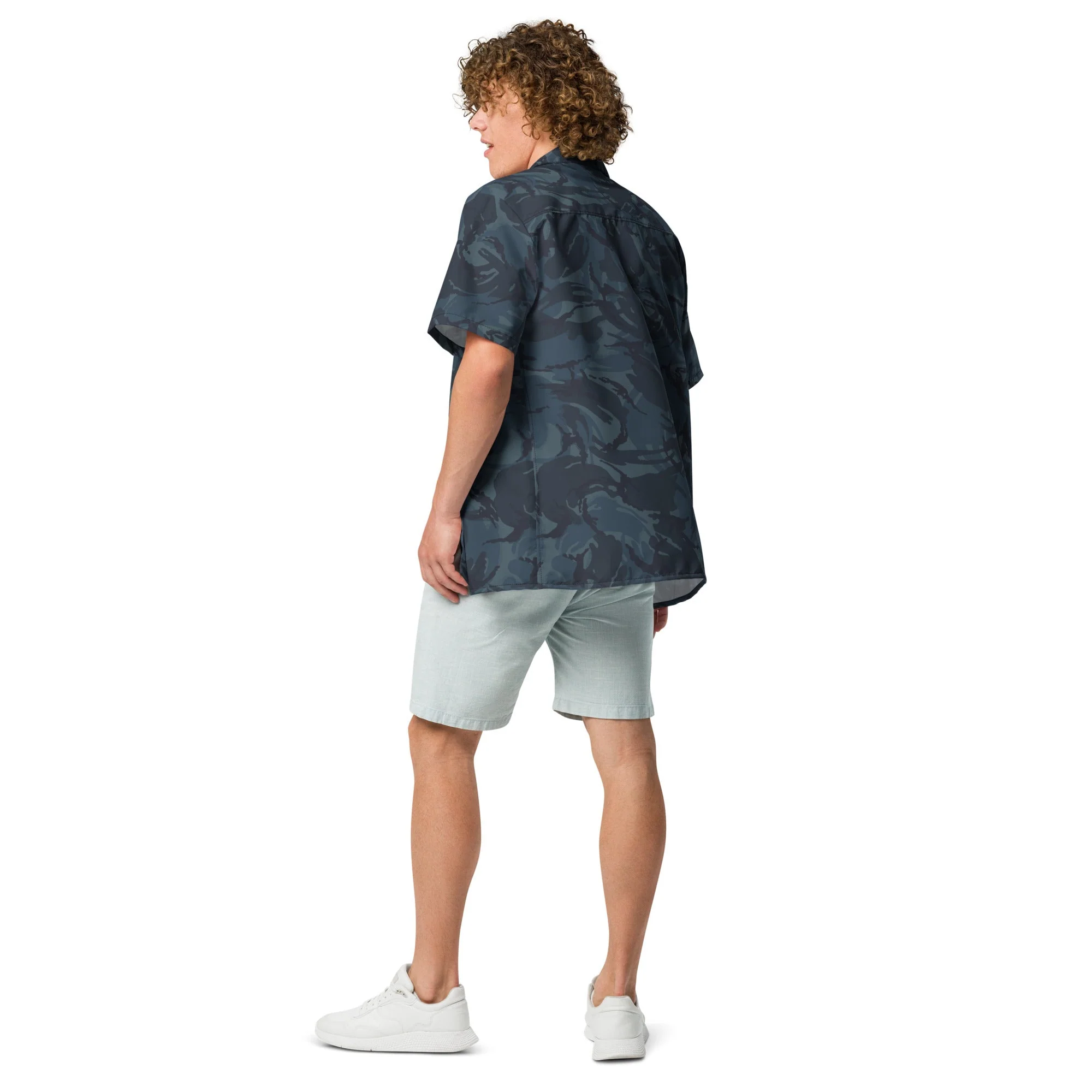 British DPM Night CAMO Unisex Short-Sleeve Button Shirt - Image 14