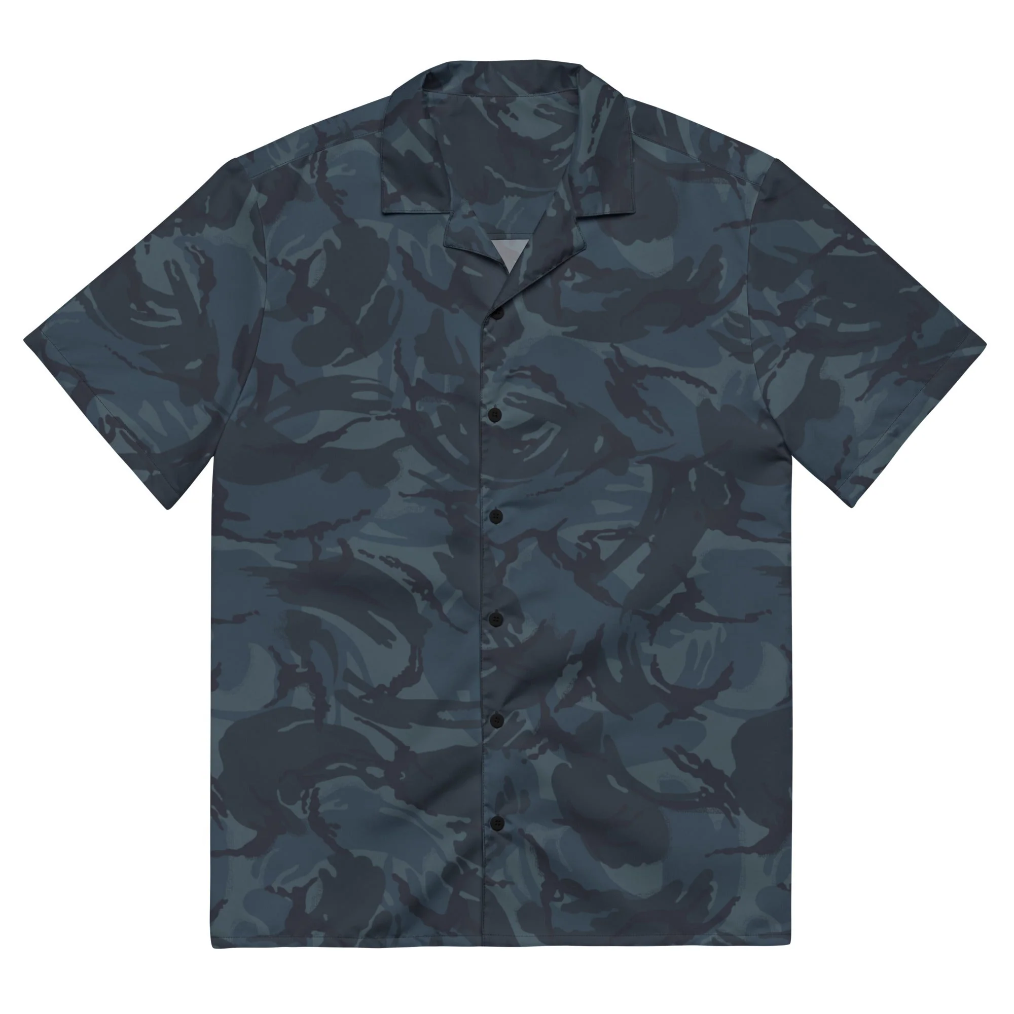British DPM Night CAMO Unisex Short-Sleeve Button Shirt - Image 3