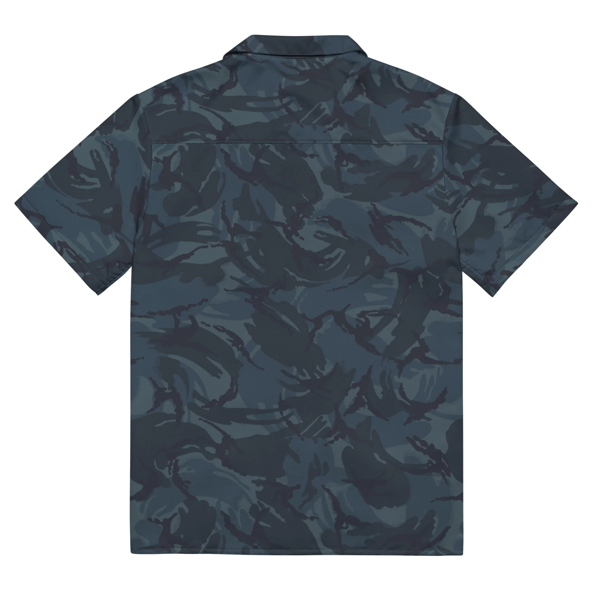 British DPM Night CAMO Unisex Short-Sleeve Button Shirt - Image 8