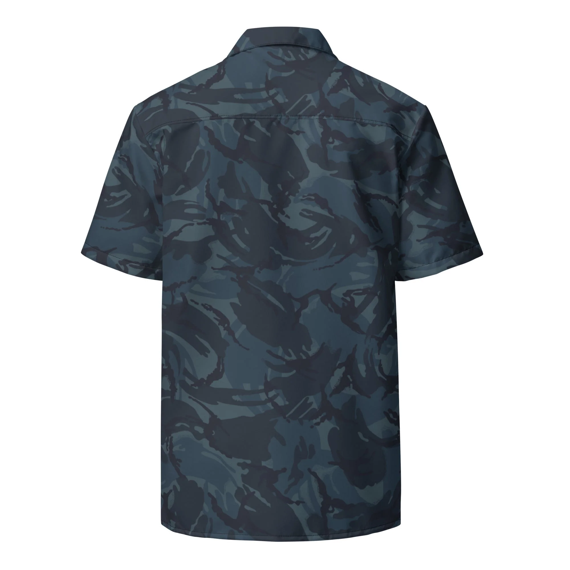 British DPM Night CAMO Unisex Short-Sleeve Button Shirt - Image 9