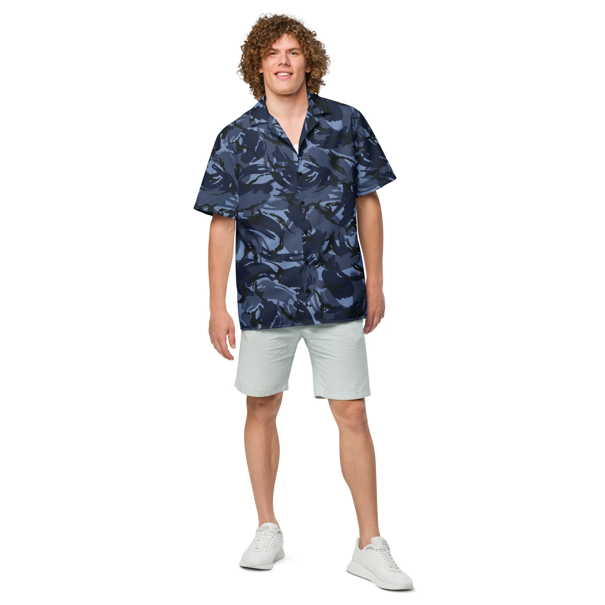 British DPM OPFOR CAMO Unisex Short-Sleeve Button Shirt - Image 3