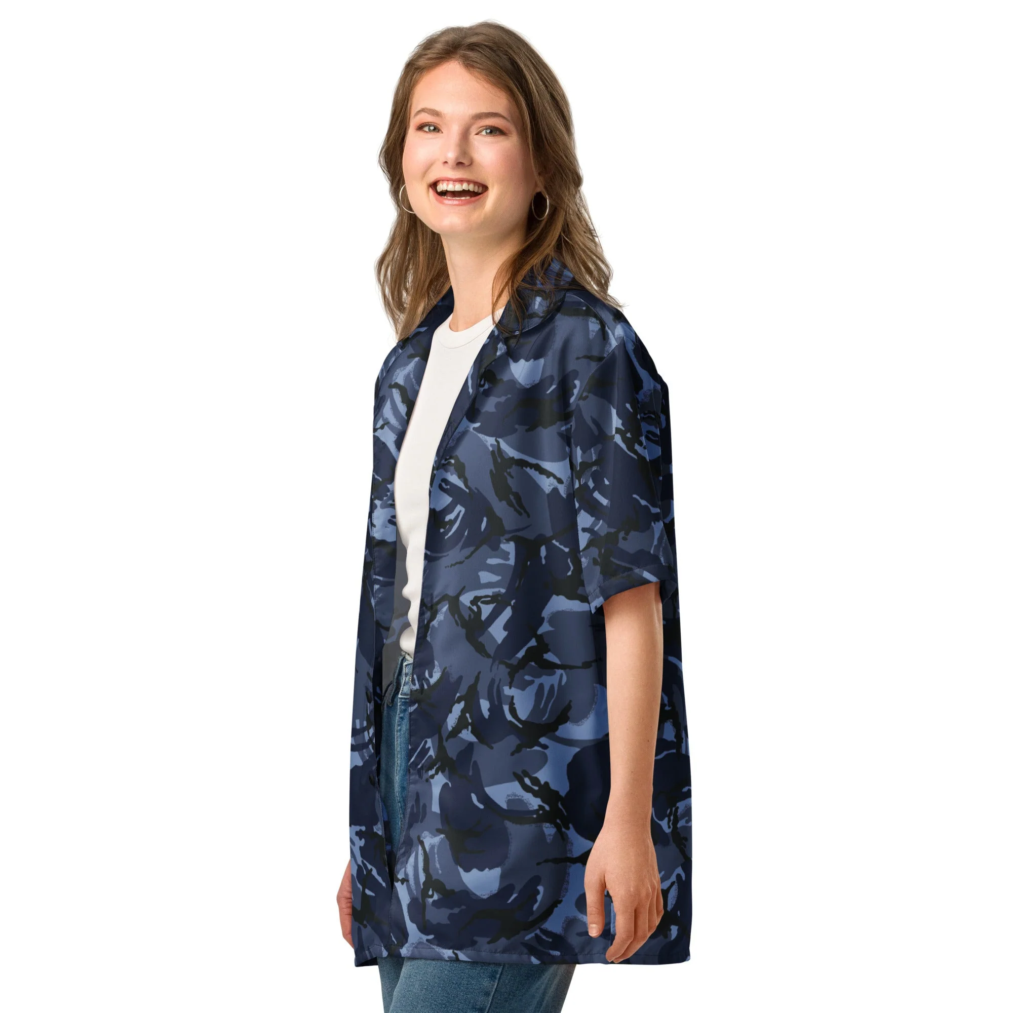 British DPM OPFOR CAMO Unisex Short-Sleeve Button Shirt - Image 8