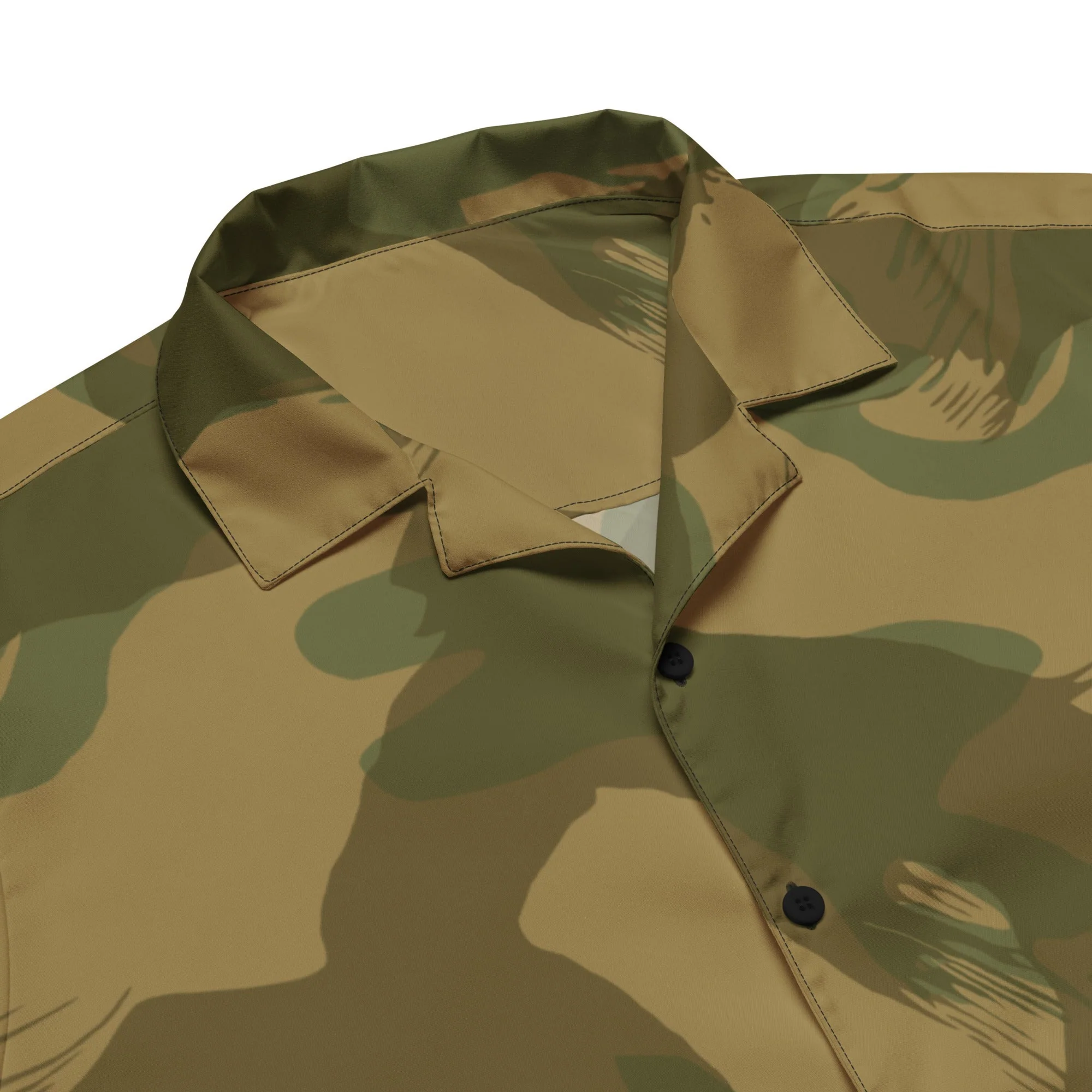 British Denison Airborne CAMO Unisex Short-Sleeve Button Shirt - Image 2