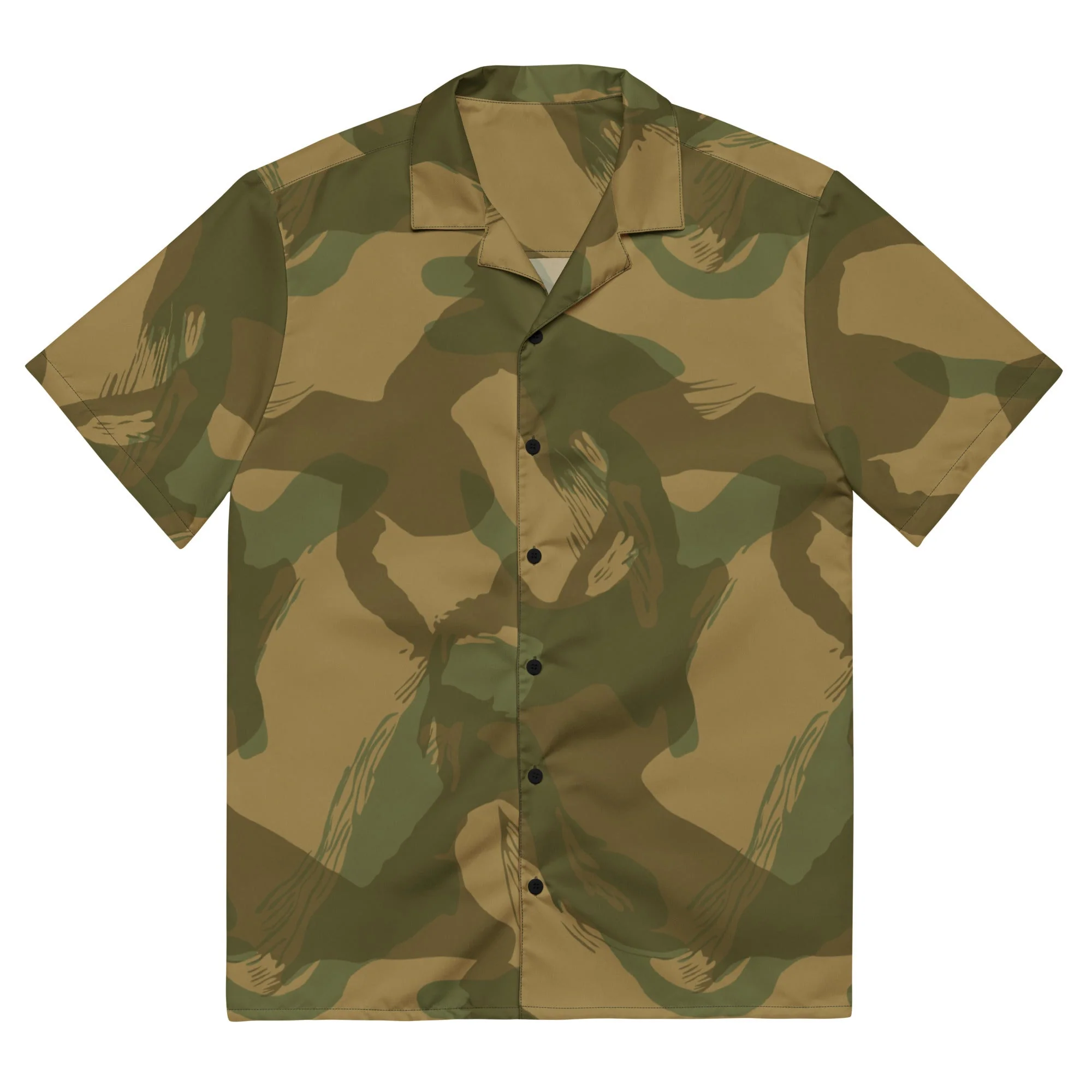 British Denison Airborne CAMO Unisex Short-Sleeve Button Shirt - Image 3