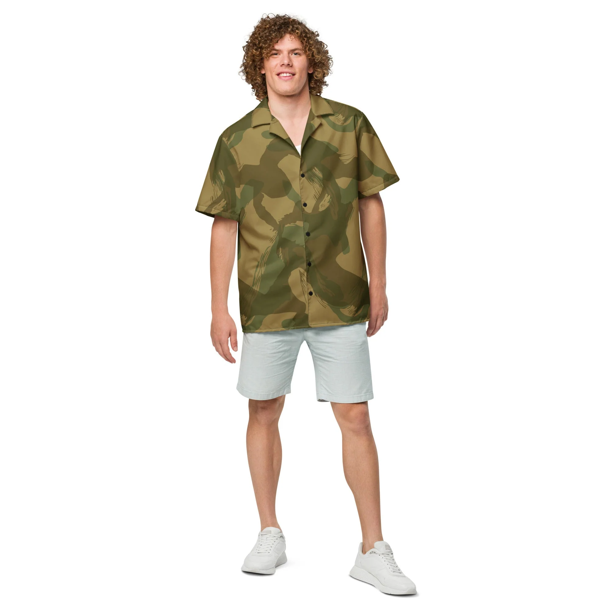 British Denison Airborne CAMO Unisex Short-Sleeve Button Shirt - Image 4