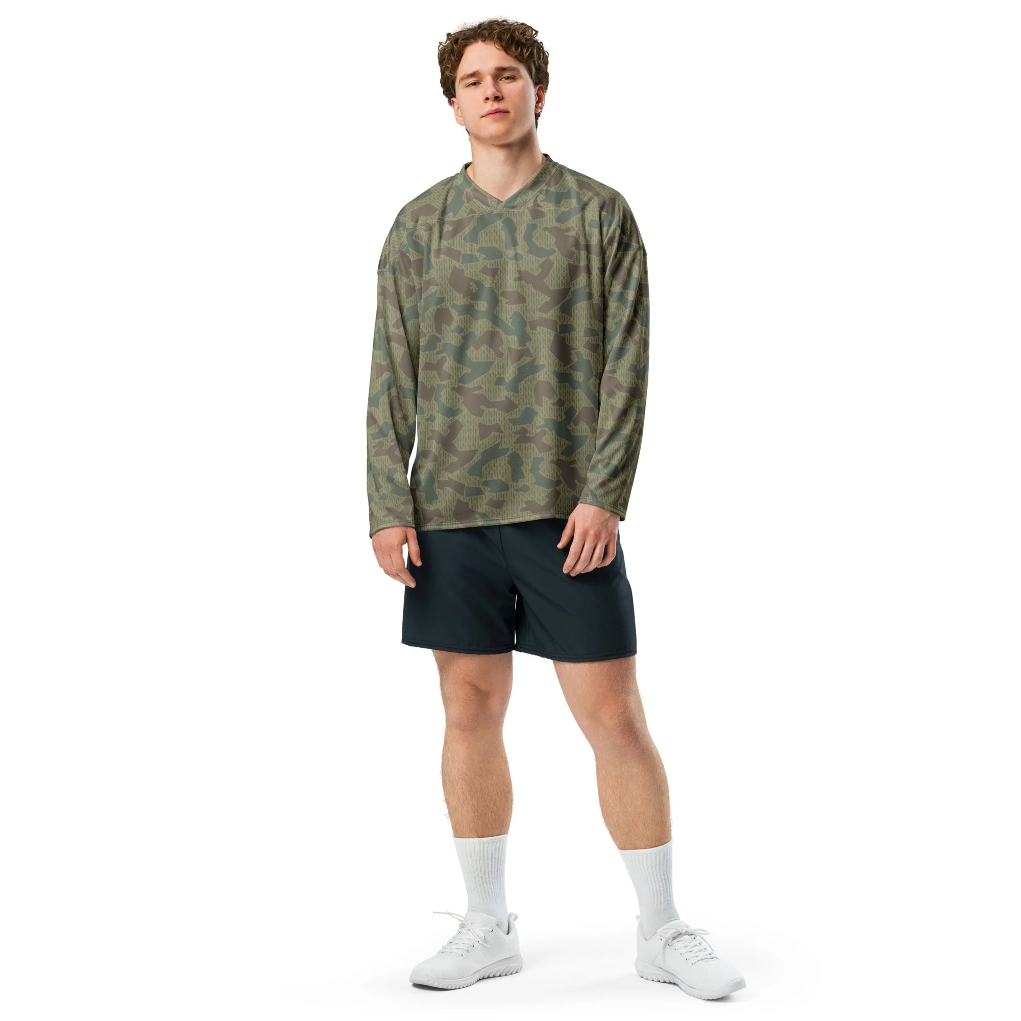 Bulgarian 1979 Splinter Airborne CAMO Unisex Hockey Fan Jersey - Image 13