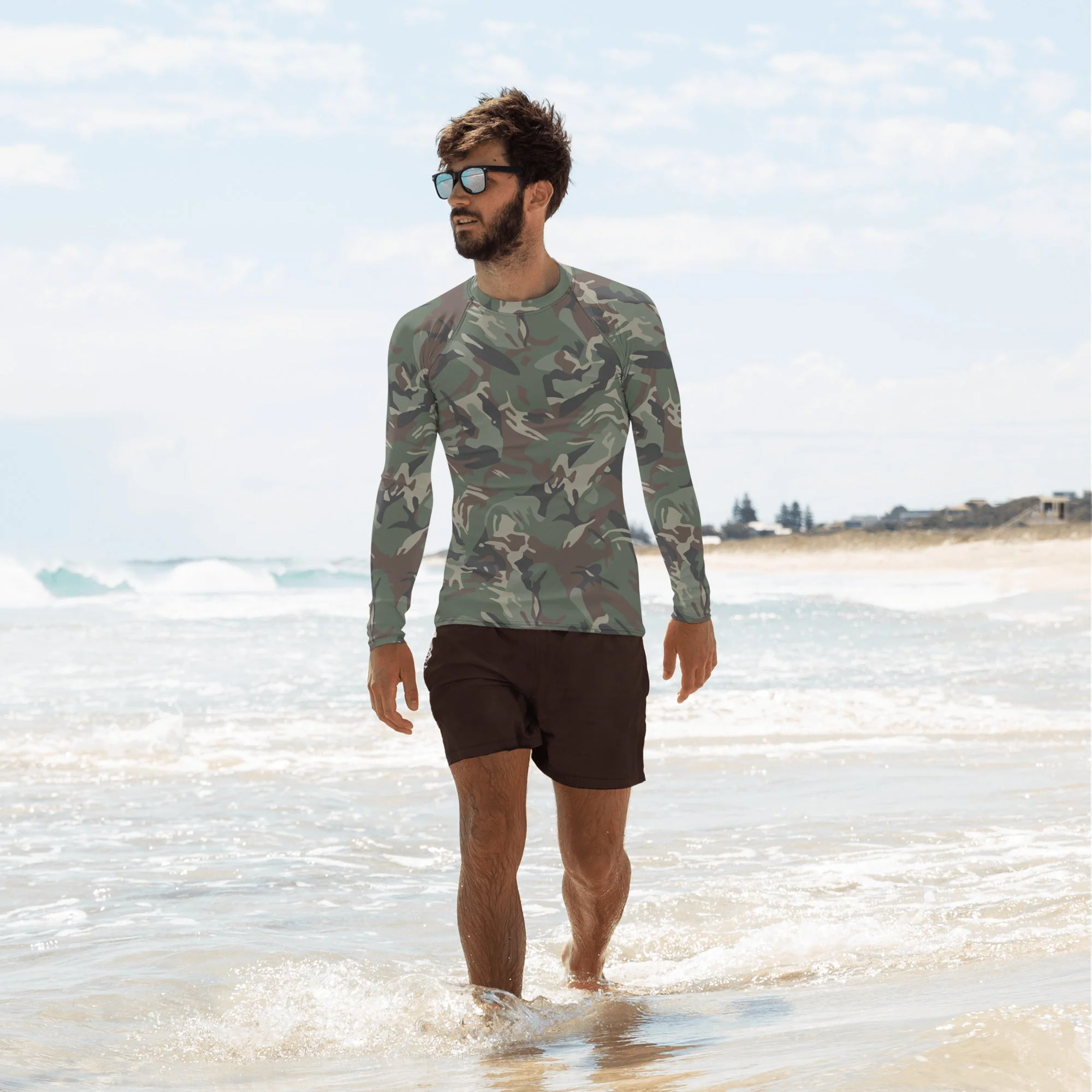 Bulgarian DPM CAMO Mens Long-Sleeve Rash Guard