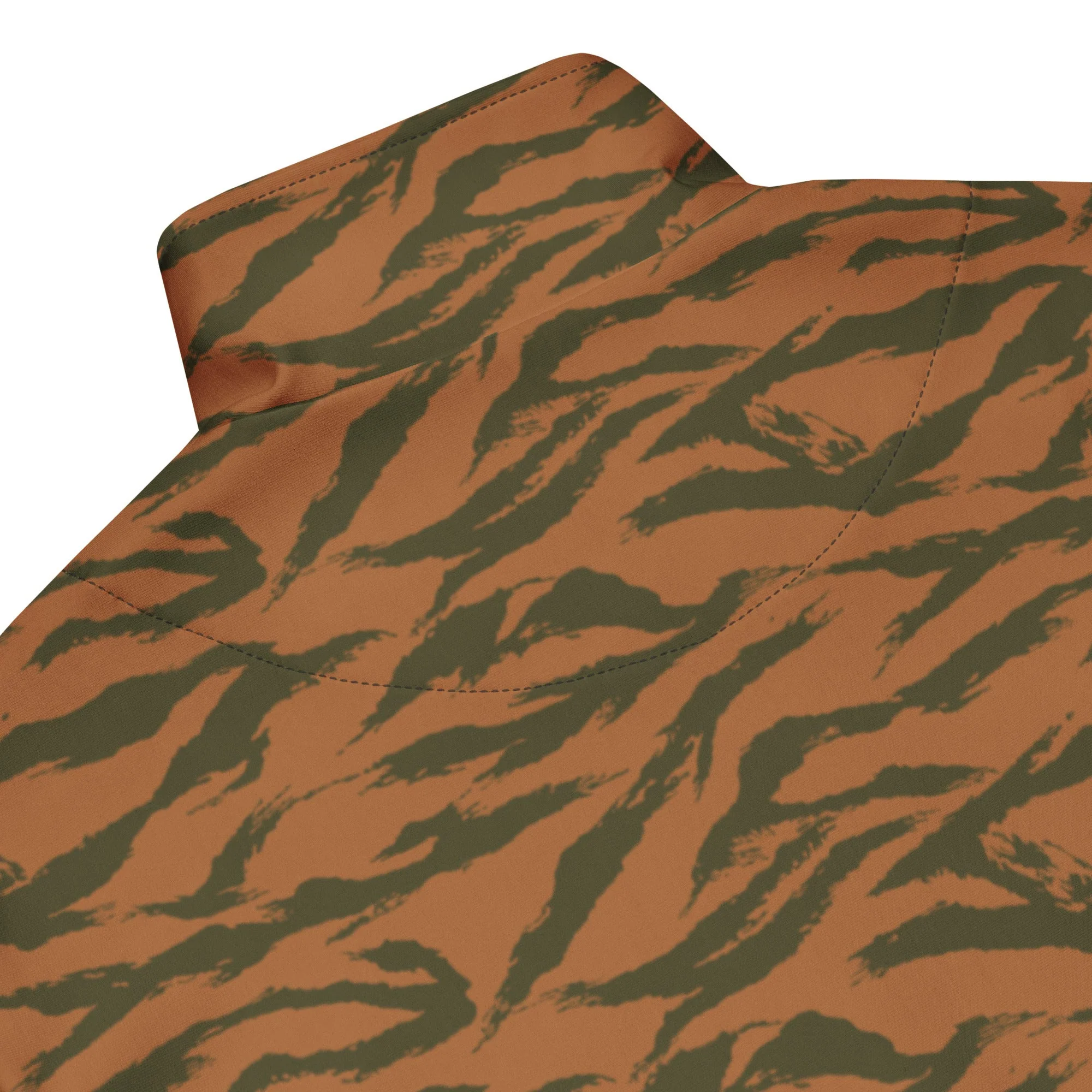 Burkina Faso Tiger Stripe Orange CAMO Unisex Track Jacket - Image 3