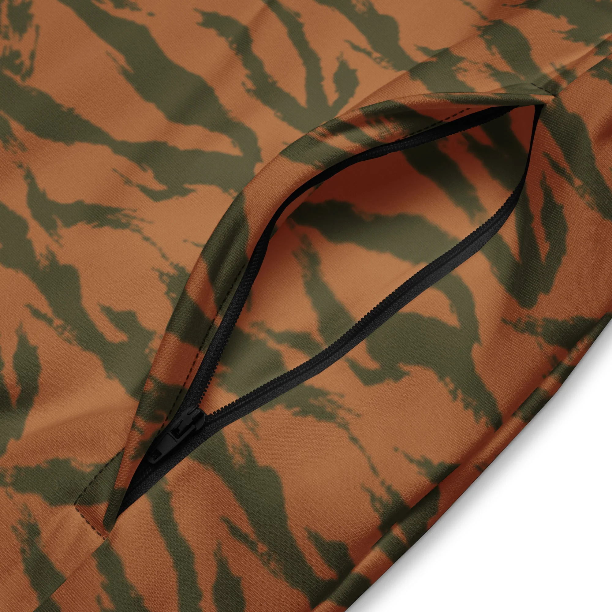 Burkina Faso Tiger Stripe Orange CAMO Unisex Track Jacket - Image 5