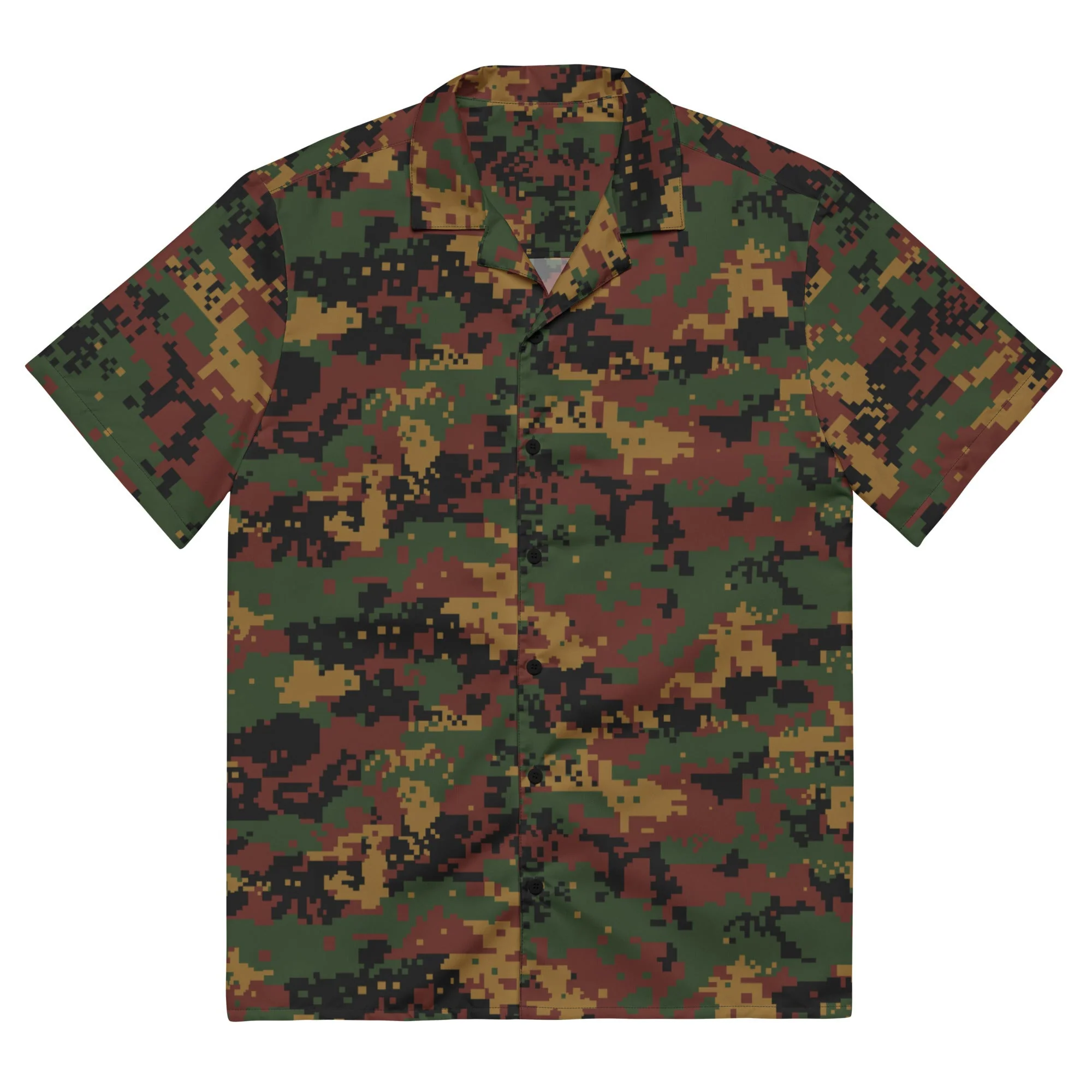 Myanmar Digital Tatmadaw CAMO Unisex Short-Sleeve Button Shirt - Image 4