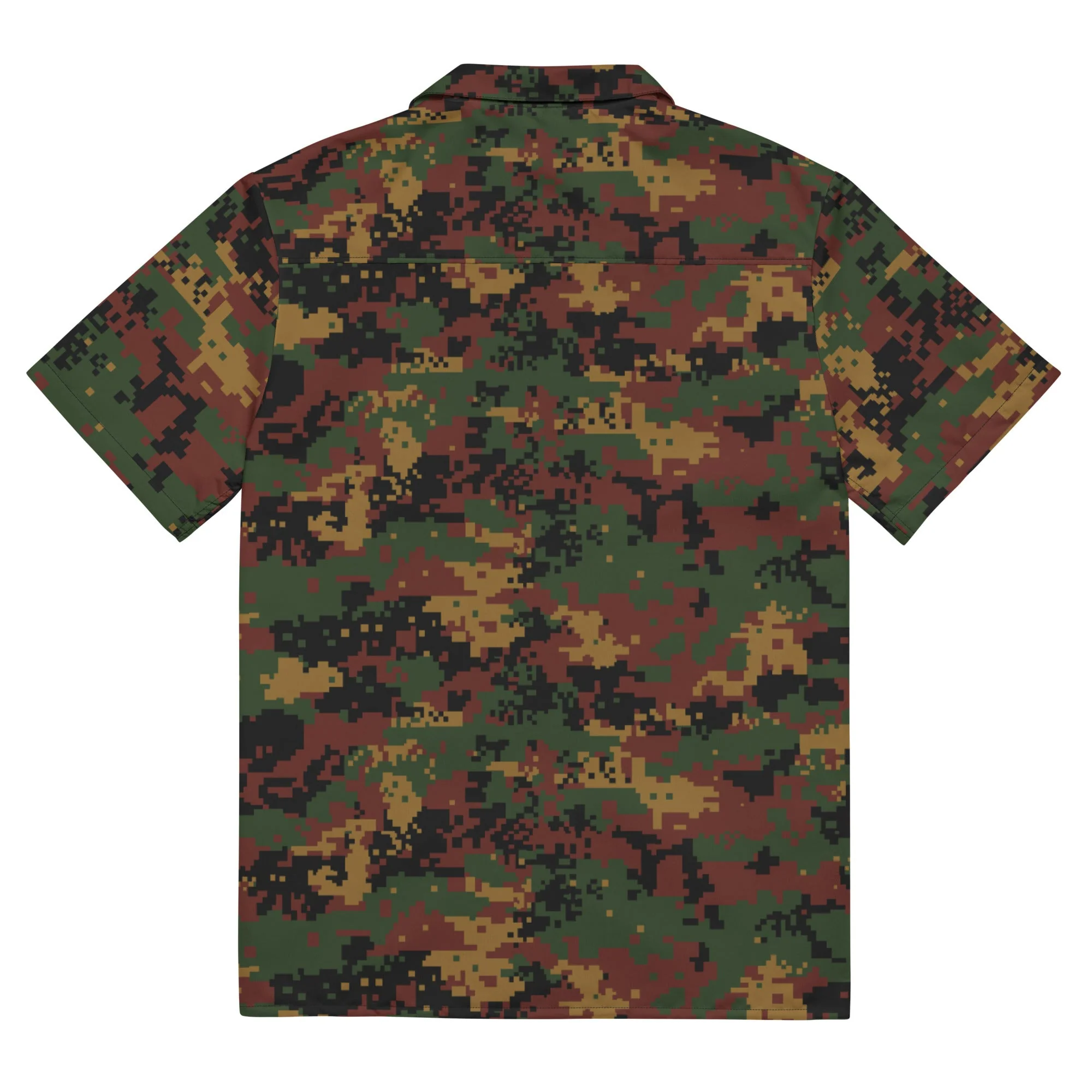 Myanmar Digital Tatmadaw CAMO Unisex Short-Sleeve Button Shirt - Image 5