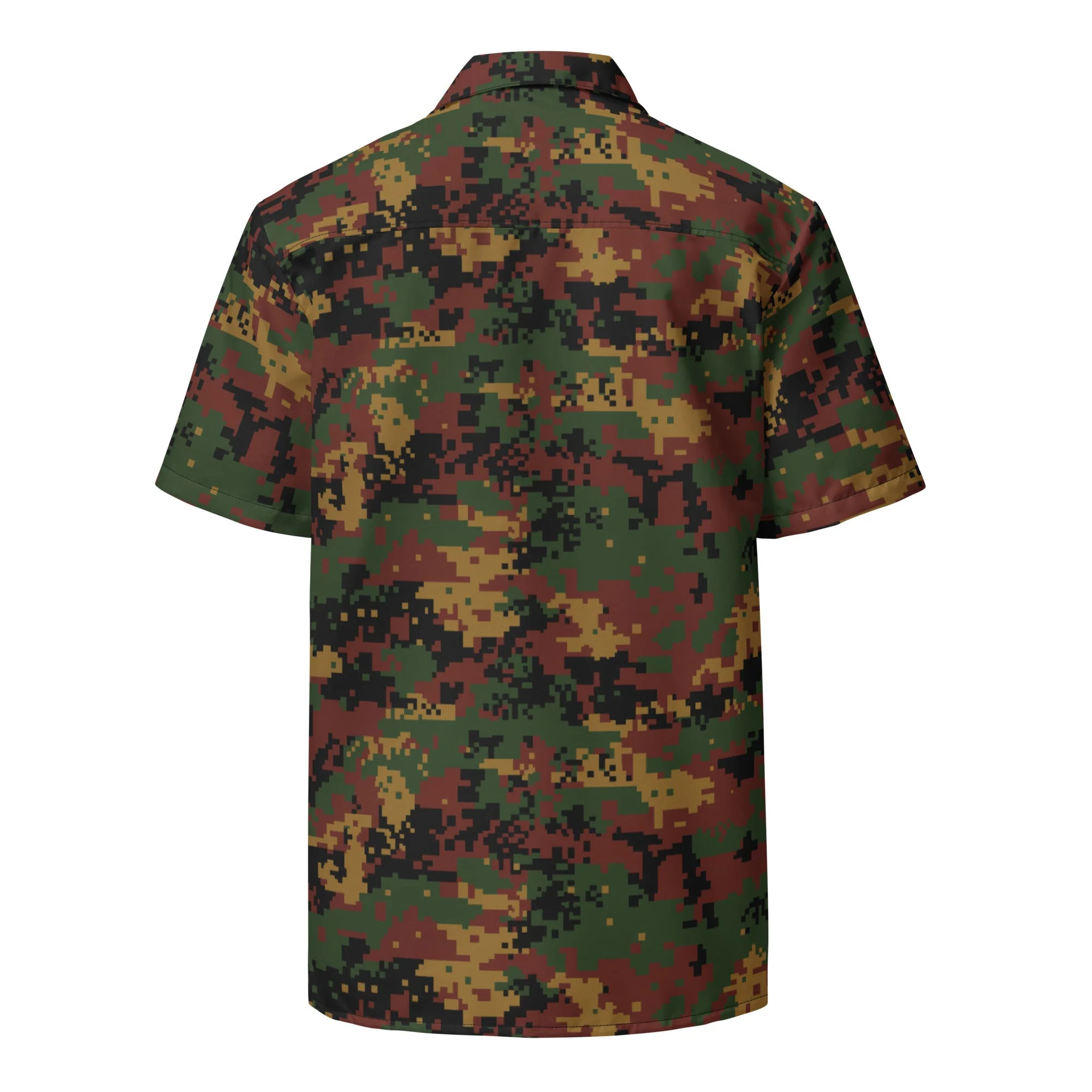 Myanmar Digital Tatmadaw CAMO Unisex Short-Sleeve Button Shirt - Image 8