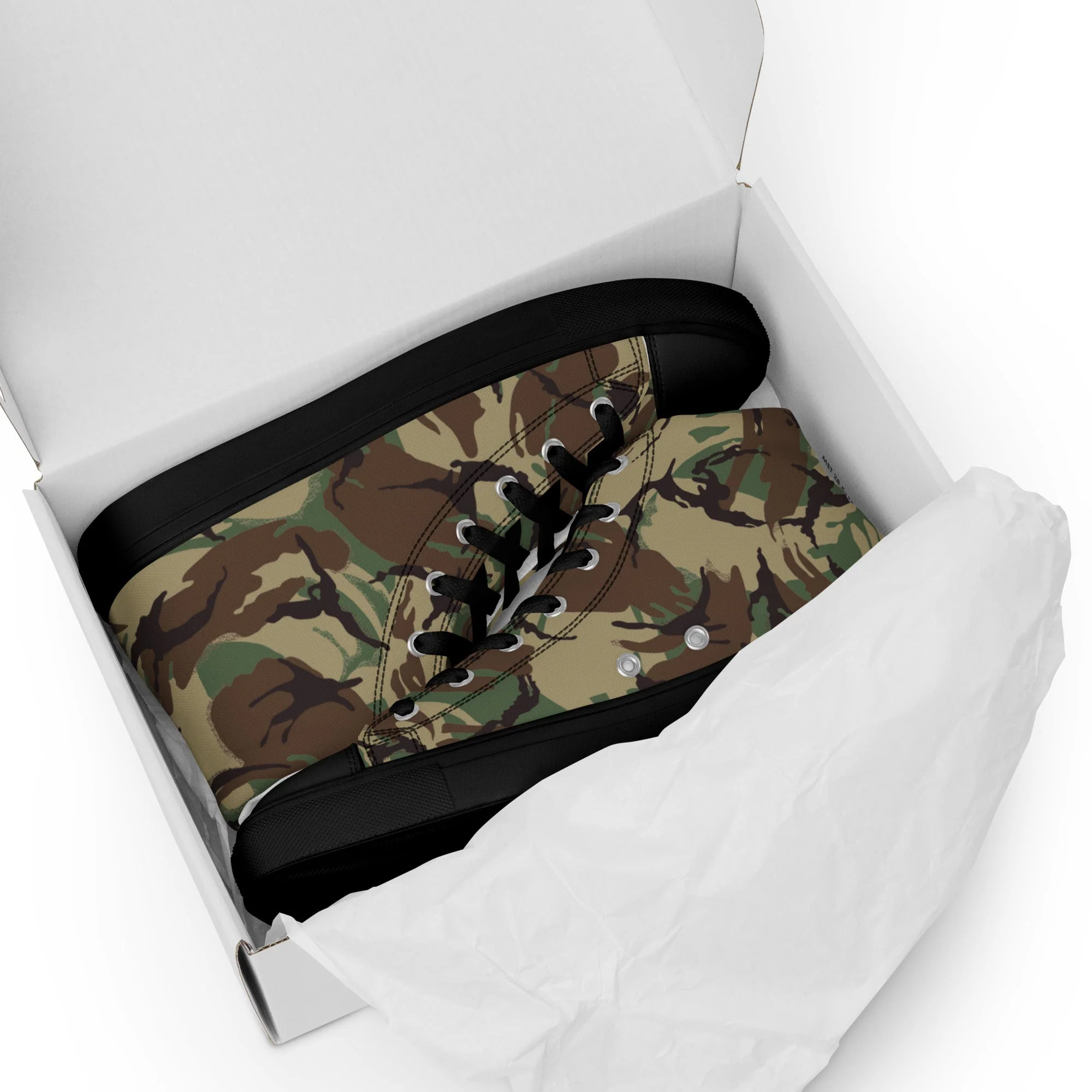 Canadian Airborne DPM CAMO Mens High-Top Canvas Shoes - Image 2
