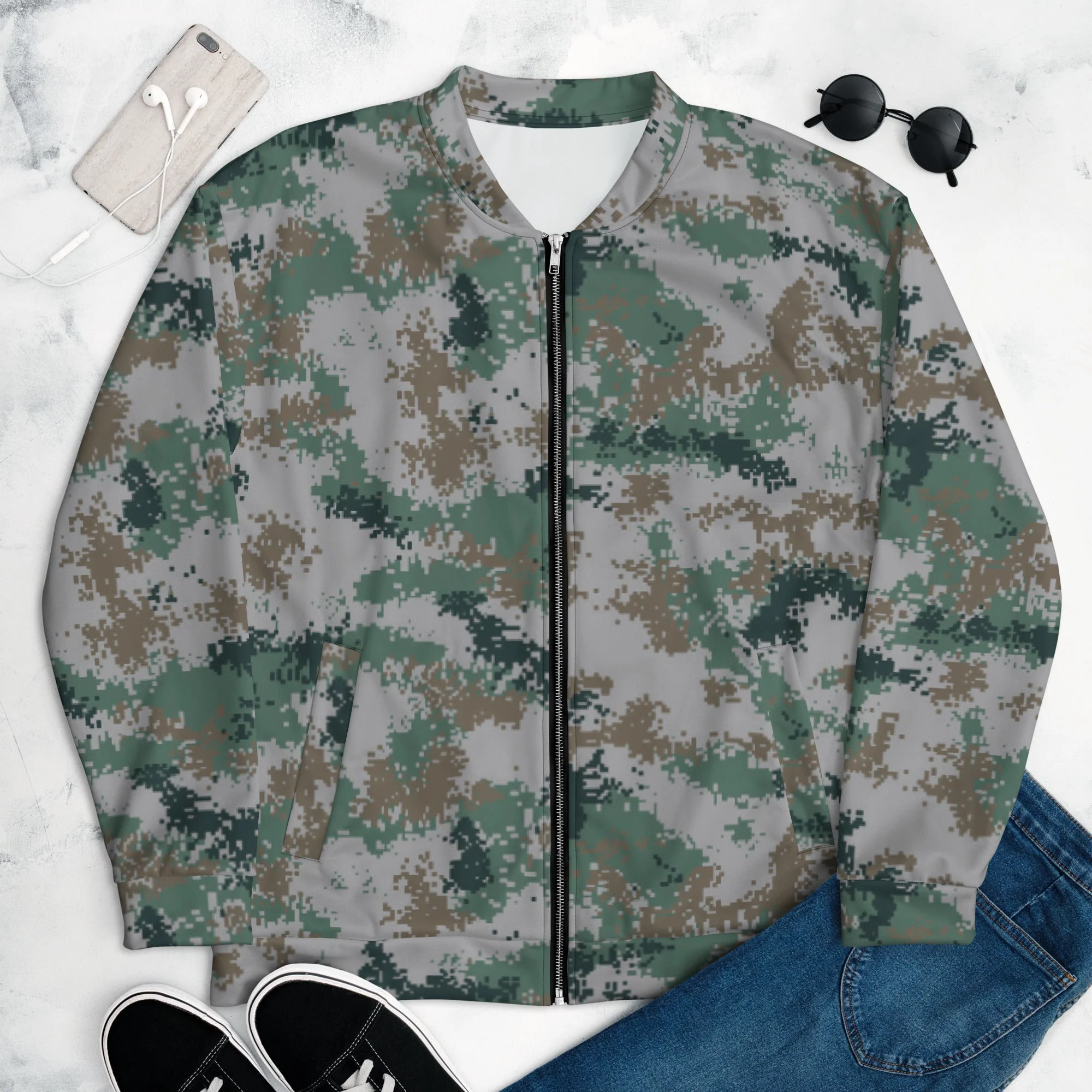 Chinese Digital Type 07 Universal CAMO Unisex Bomber Jacket - Image 3