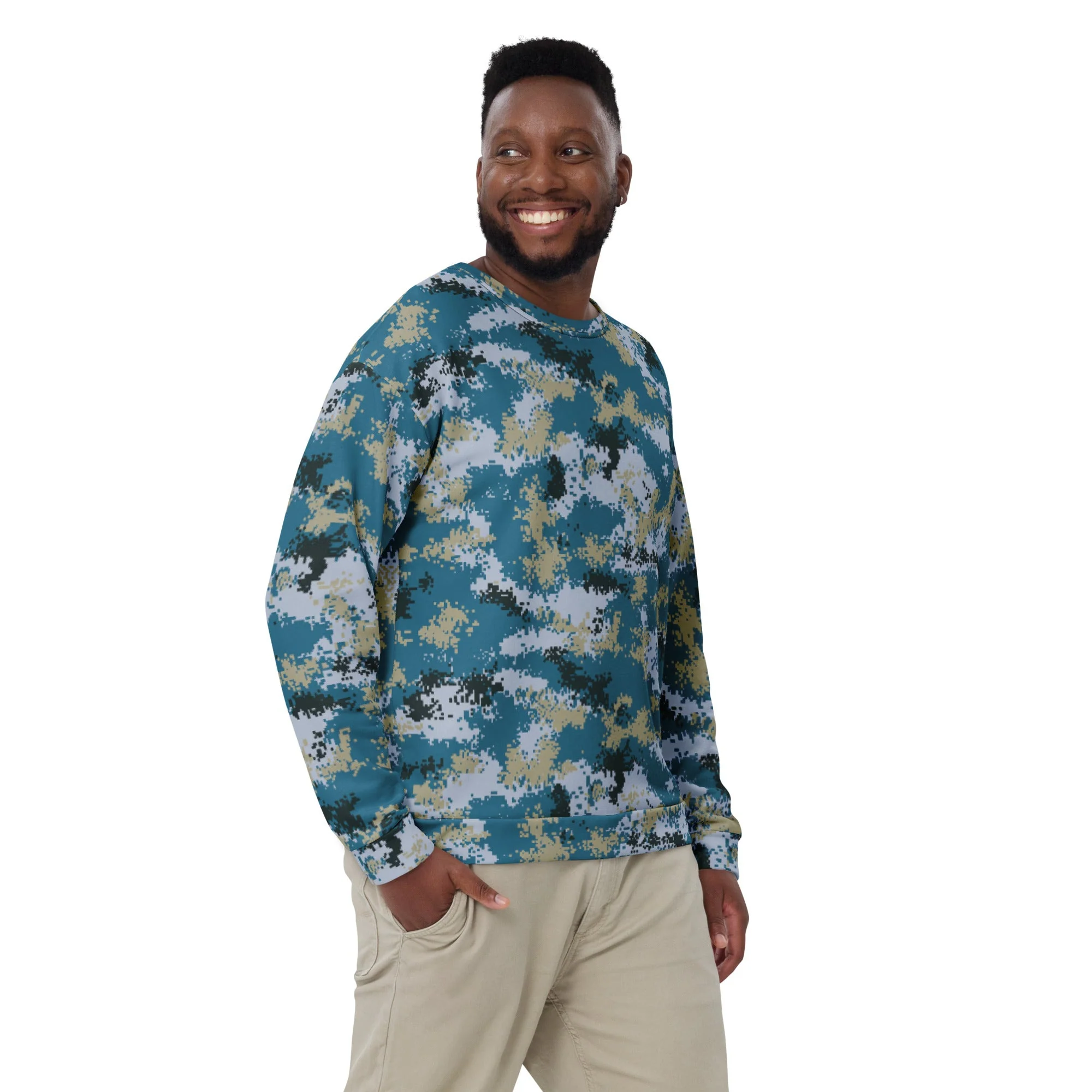 Chinese Digital Type 07 Ocean CAMO Unisex Sweatshirt - Image 5