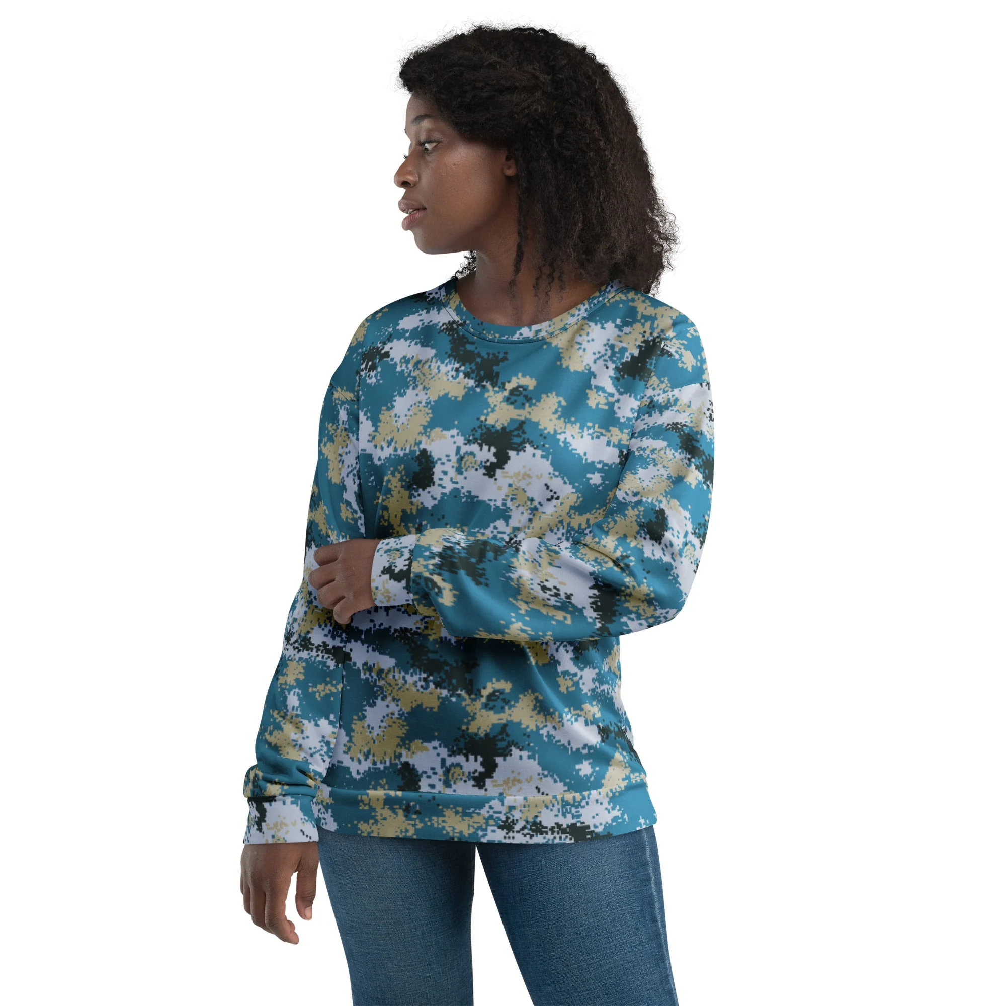 Chinese Digital Type 07 Ocean CAMO Unisex Sweatshirt - Image 6