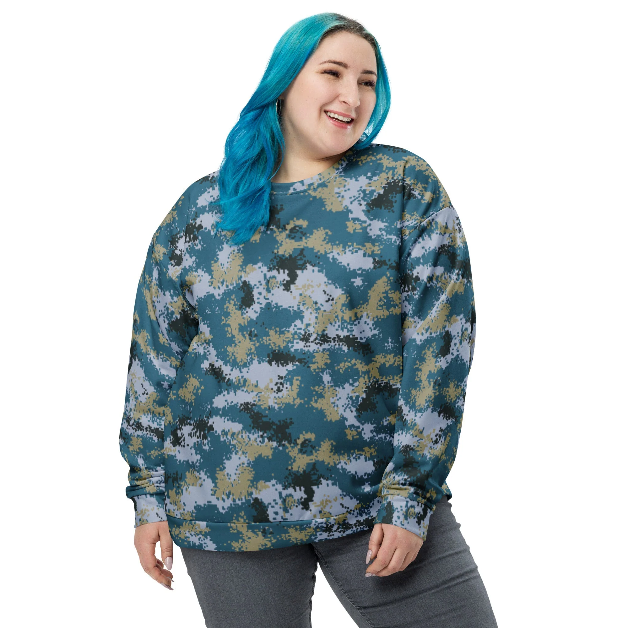 Chinese Digital Type 07 Ocean CAMO Unisex Sweatshirt - Image 7