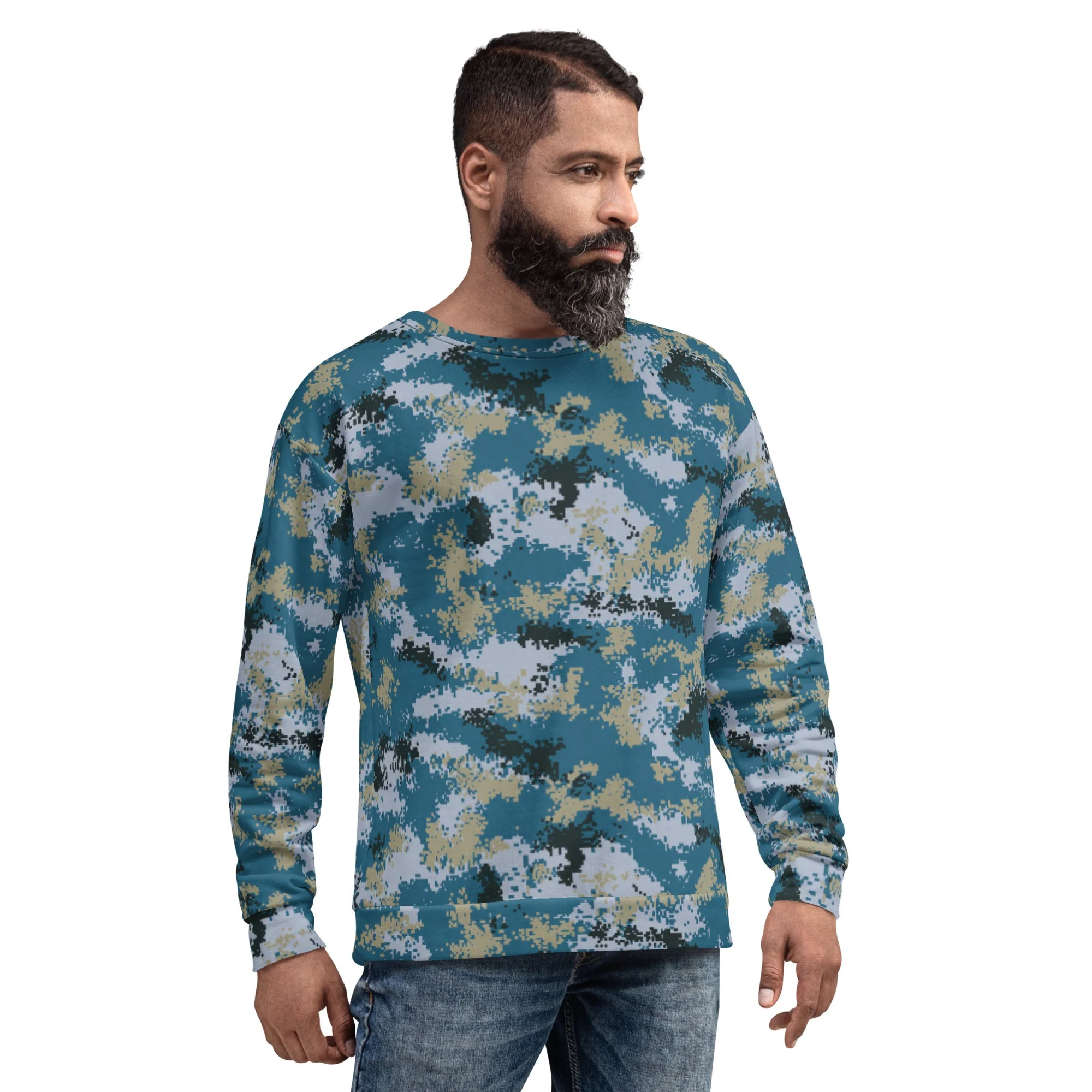 Chinese Digital Type 07 Ocean CAMO Unisex Sweatshirt - Image 9
