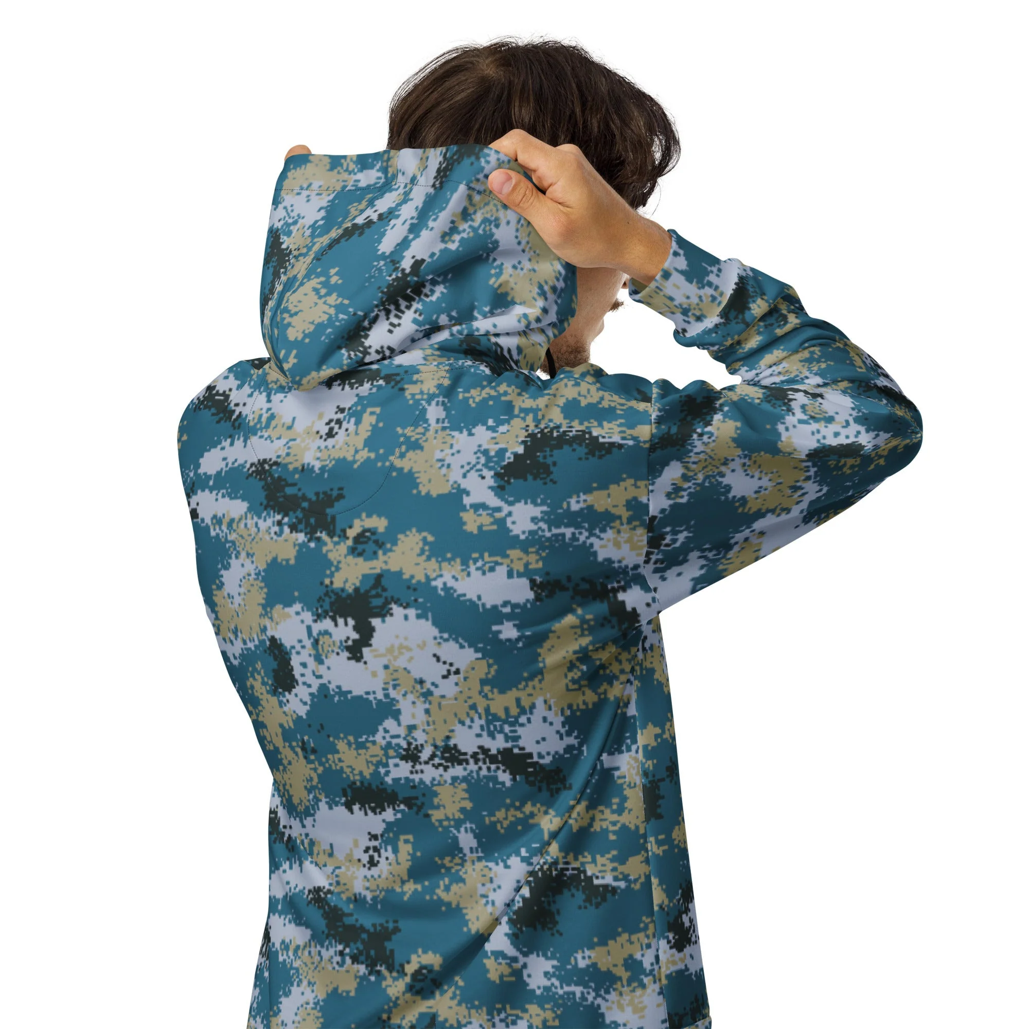 Chinese Digital Type 07 Ocean CAMO Unisex Zip Hoodie - Image 13