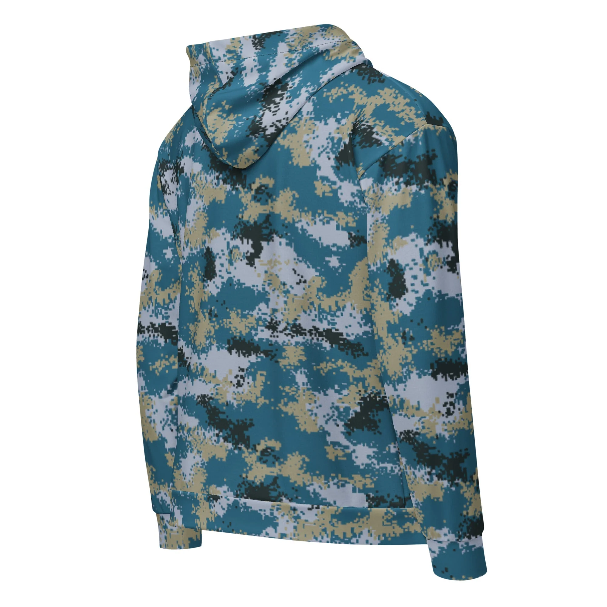 Chinese Digital Type 07 Ocean CAMO Unisex Zip Hoodie - Image 4