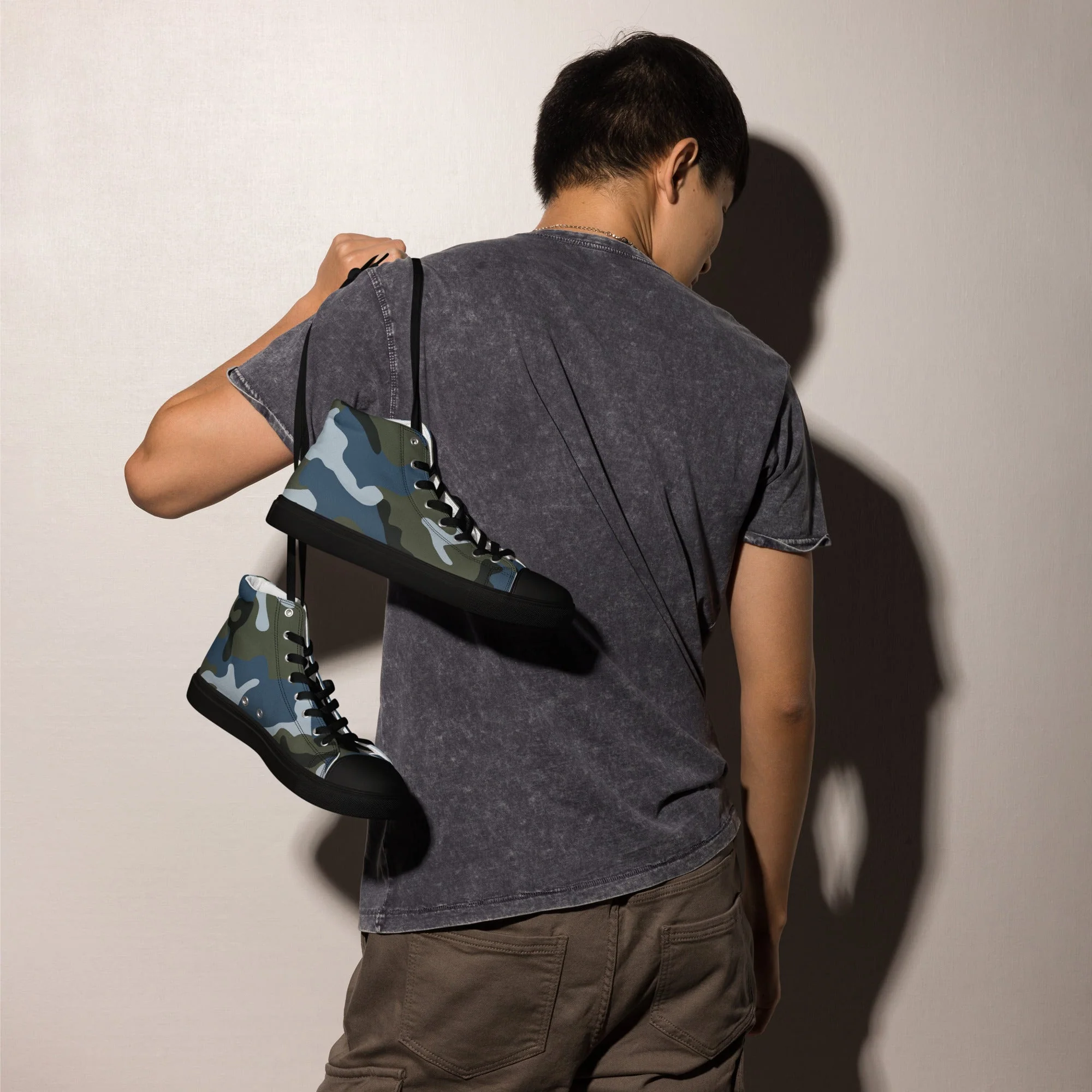 Chinese Type 87 Ocean CAMO Mens High-Top Canvas Shoes - Image 6