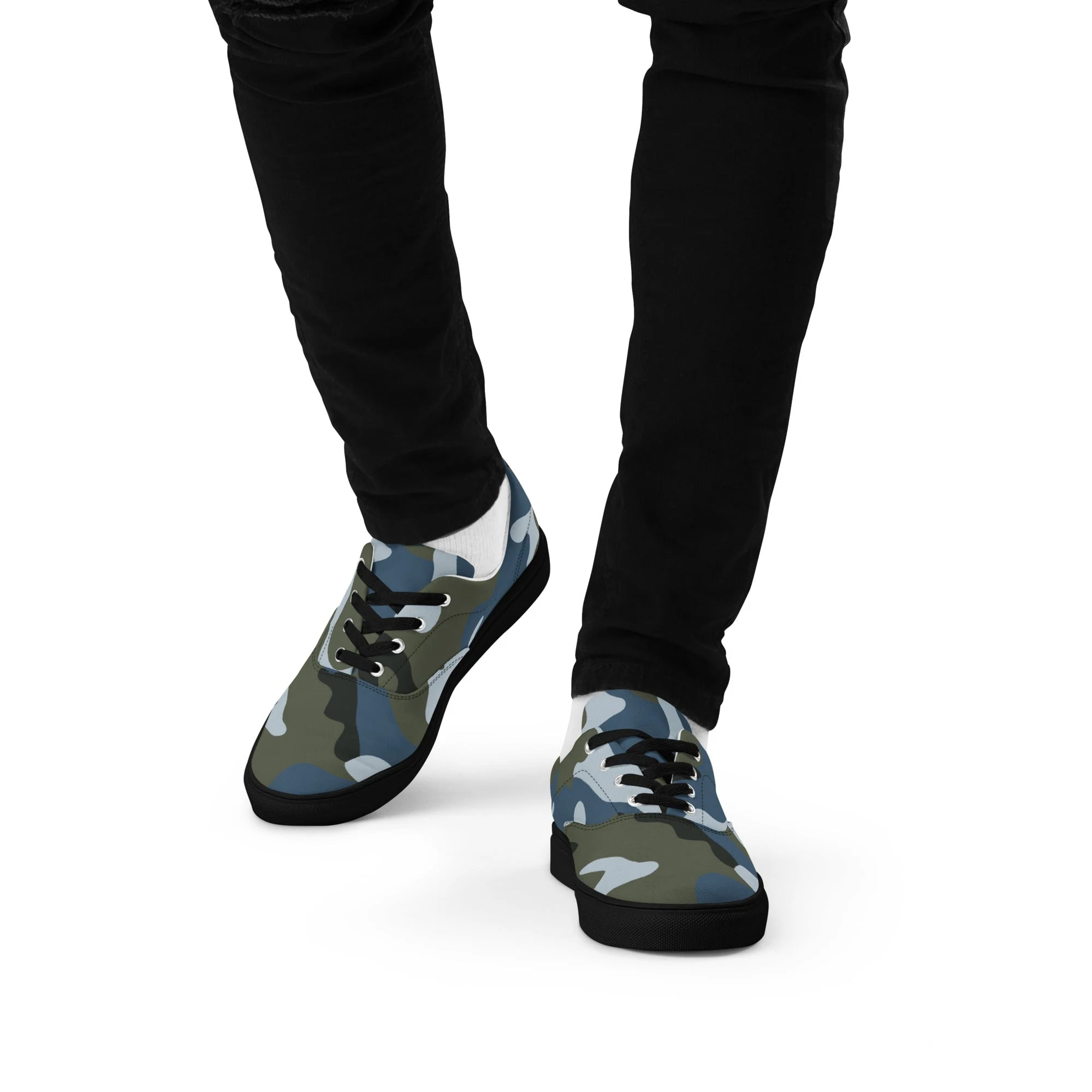 Chinese Type 87 Ocean CAMO Mens Lace-Up Canvas Shoes - Image 11