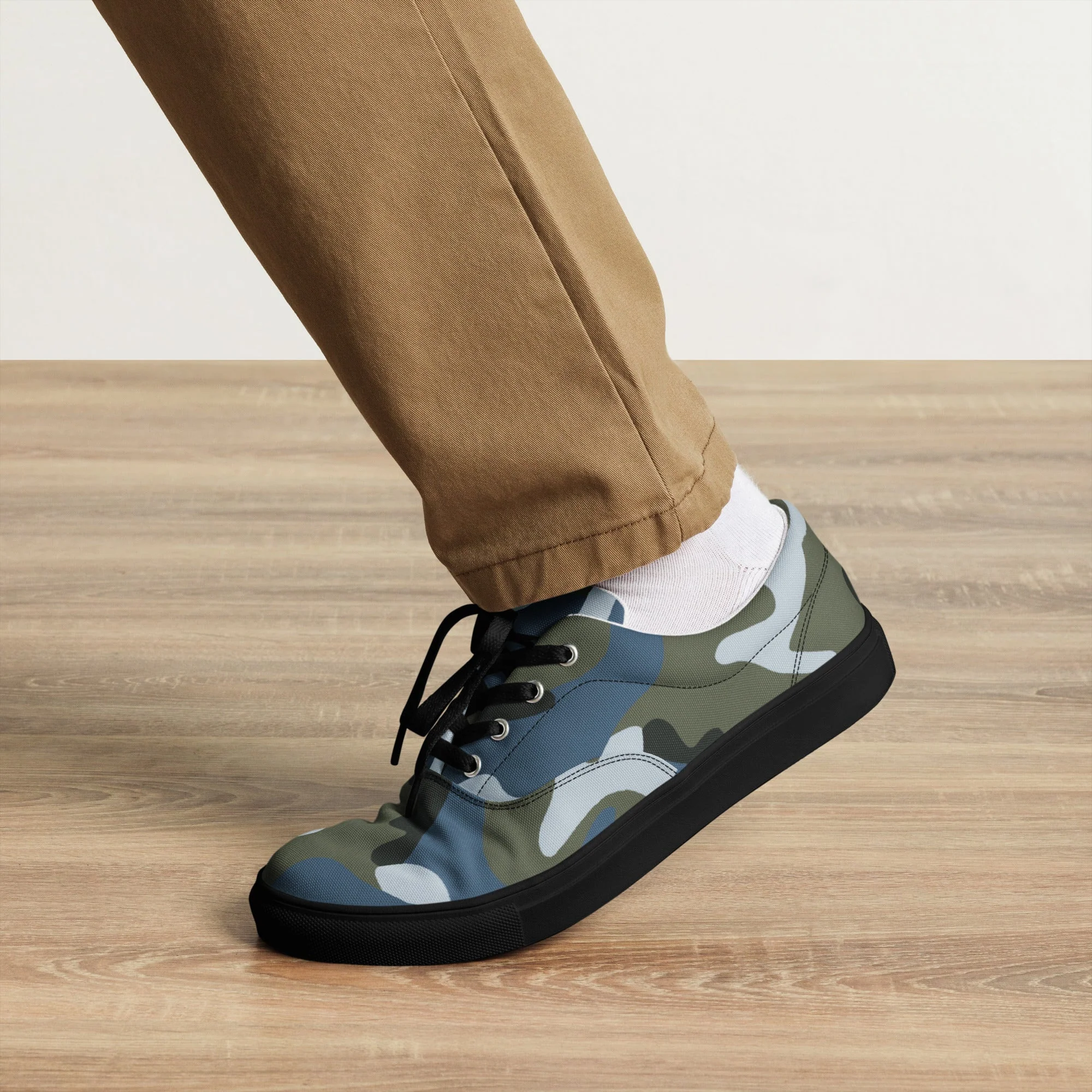 Chinese Type 87 Ocean CAMO Mens Lace-Up Canvas Shoes - Image 5