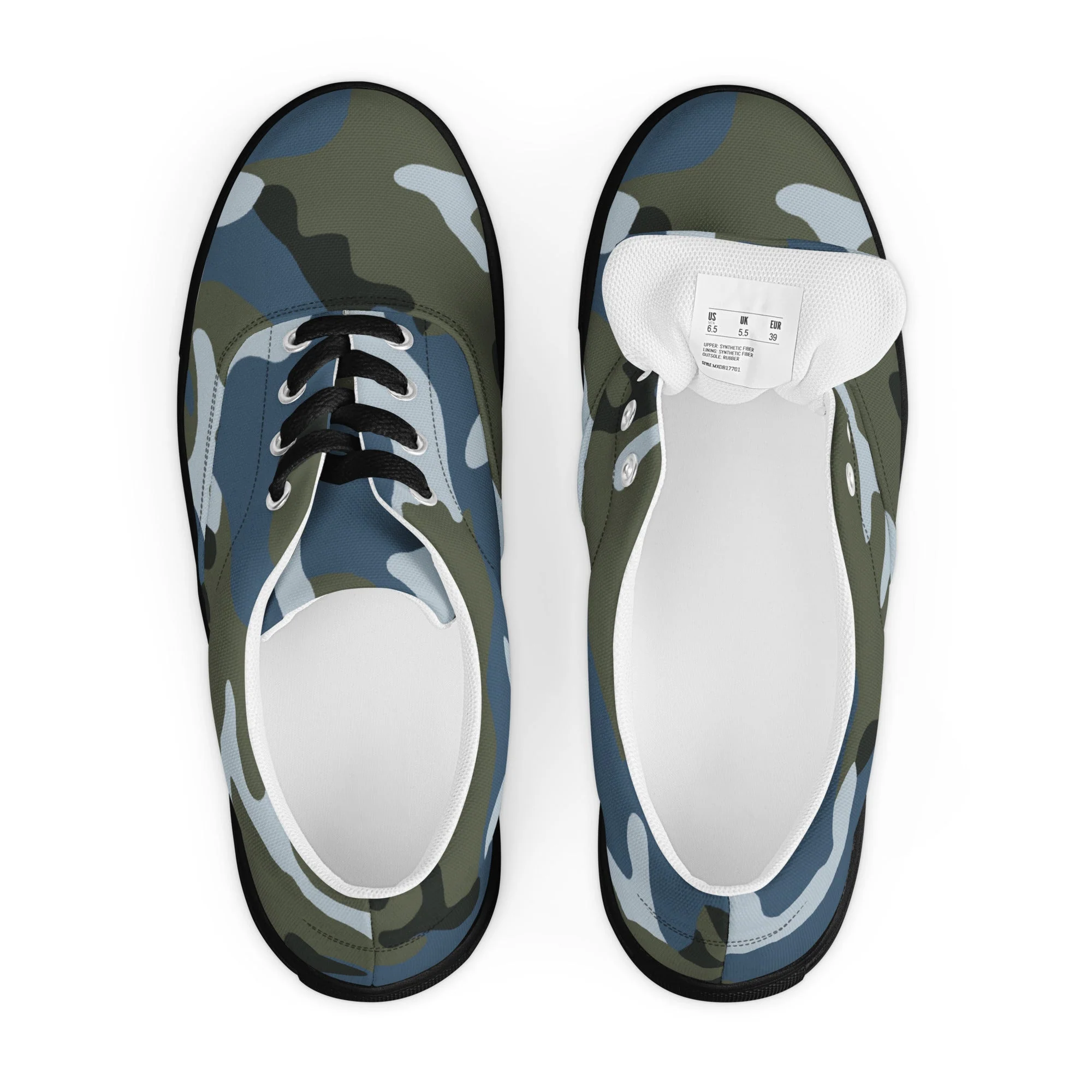 Chinese Type 87 Ocean CAMO Mens Lace-Up Canvas Shoes - Image 7