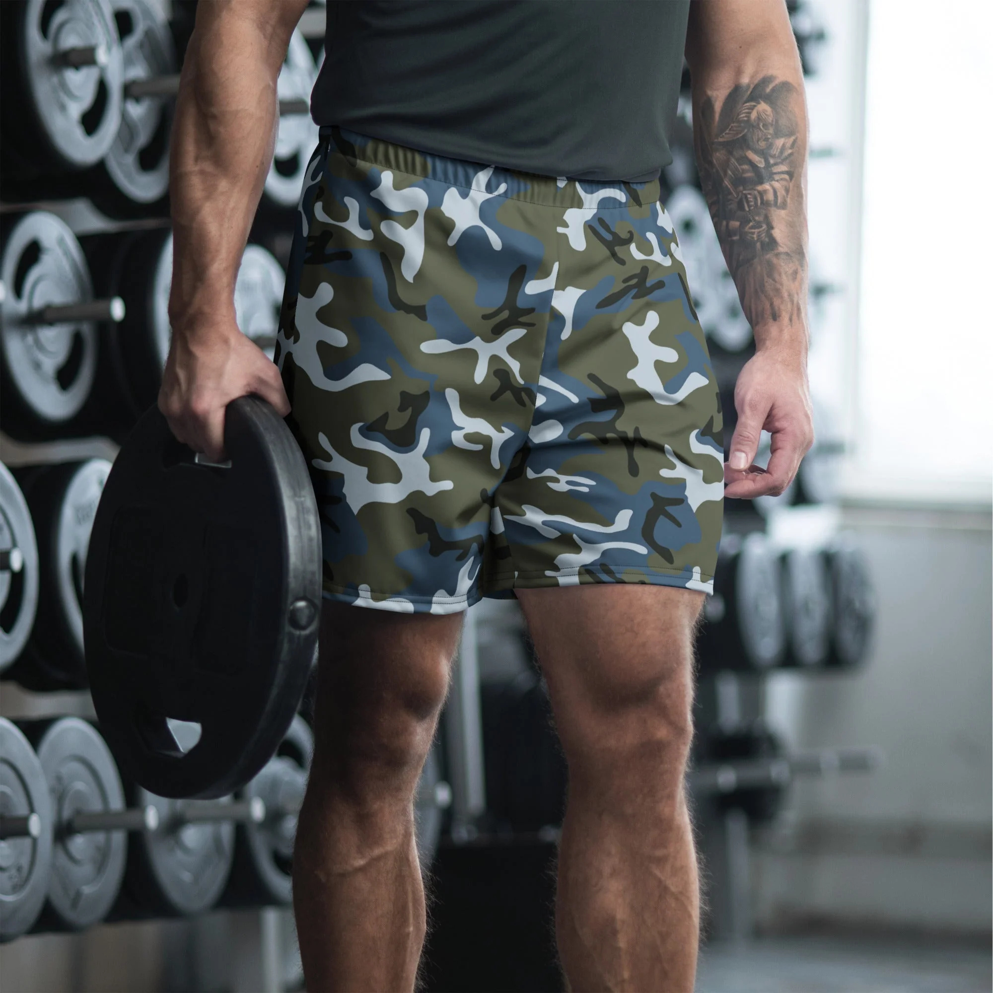 Chinese Type 87 Ocean CAMO Unisex Athletic Long Shorts