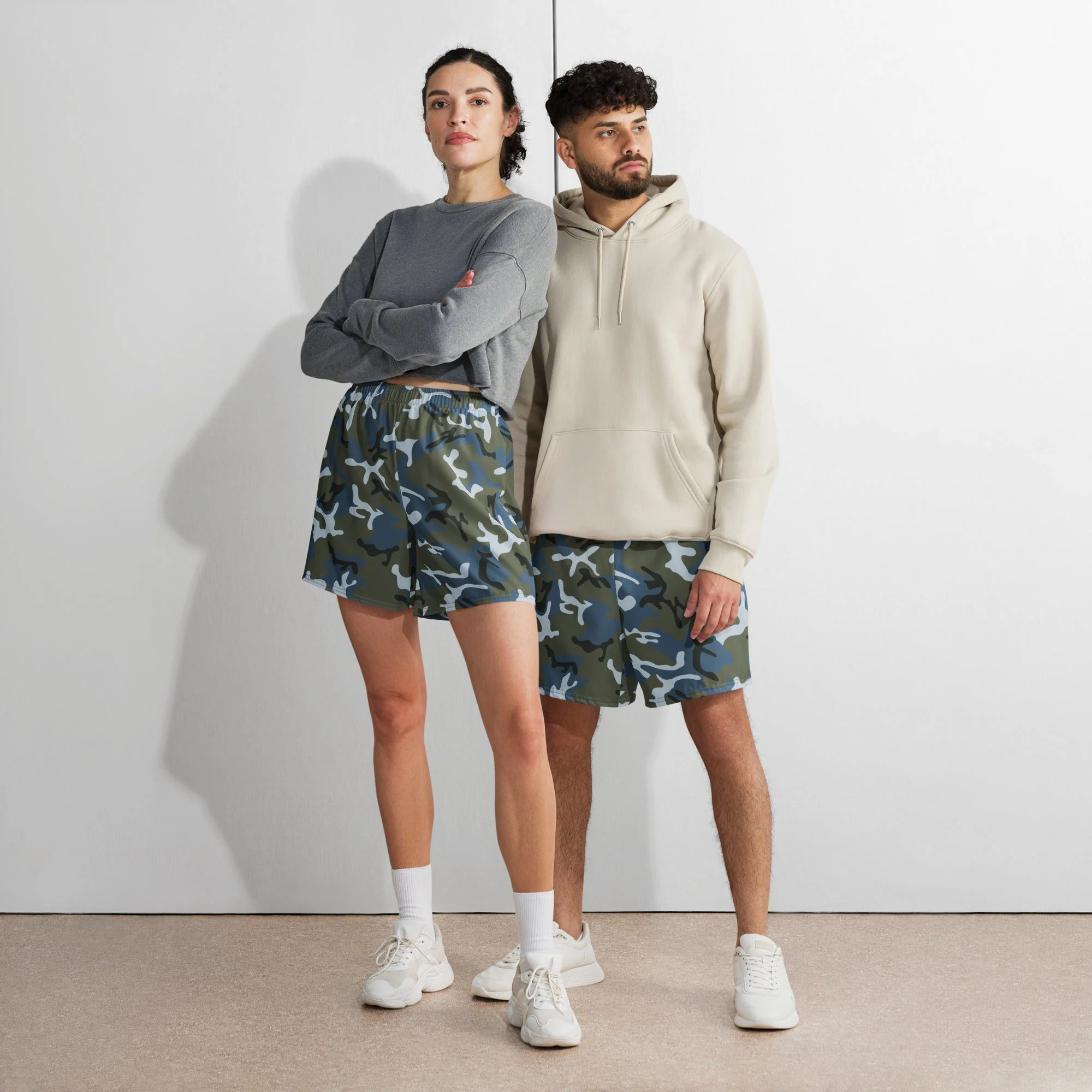Chinese Type 87 Ocean CAMO Unisex Athletic Long Shorts - Image 3