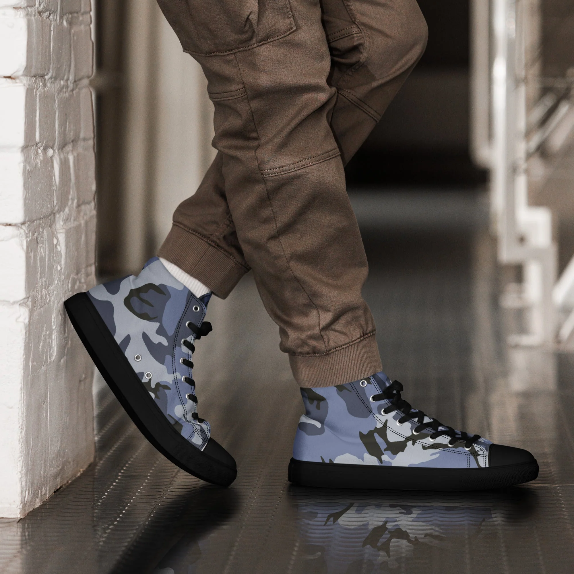 Chinese Type 99 Marine CAMO Mens High-Top Canvas Shoes
