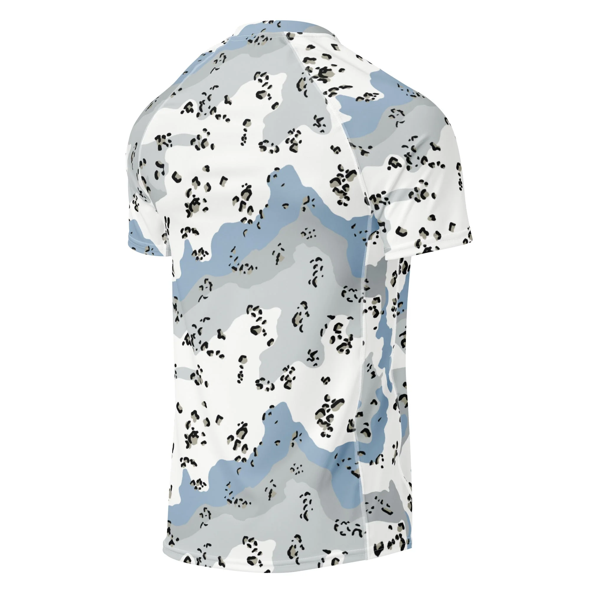 Chocolate Chip Polar Ice CAMO Mens Short-Sleeve Rash Guard - Image 5