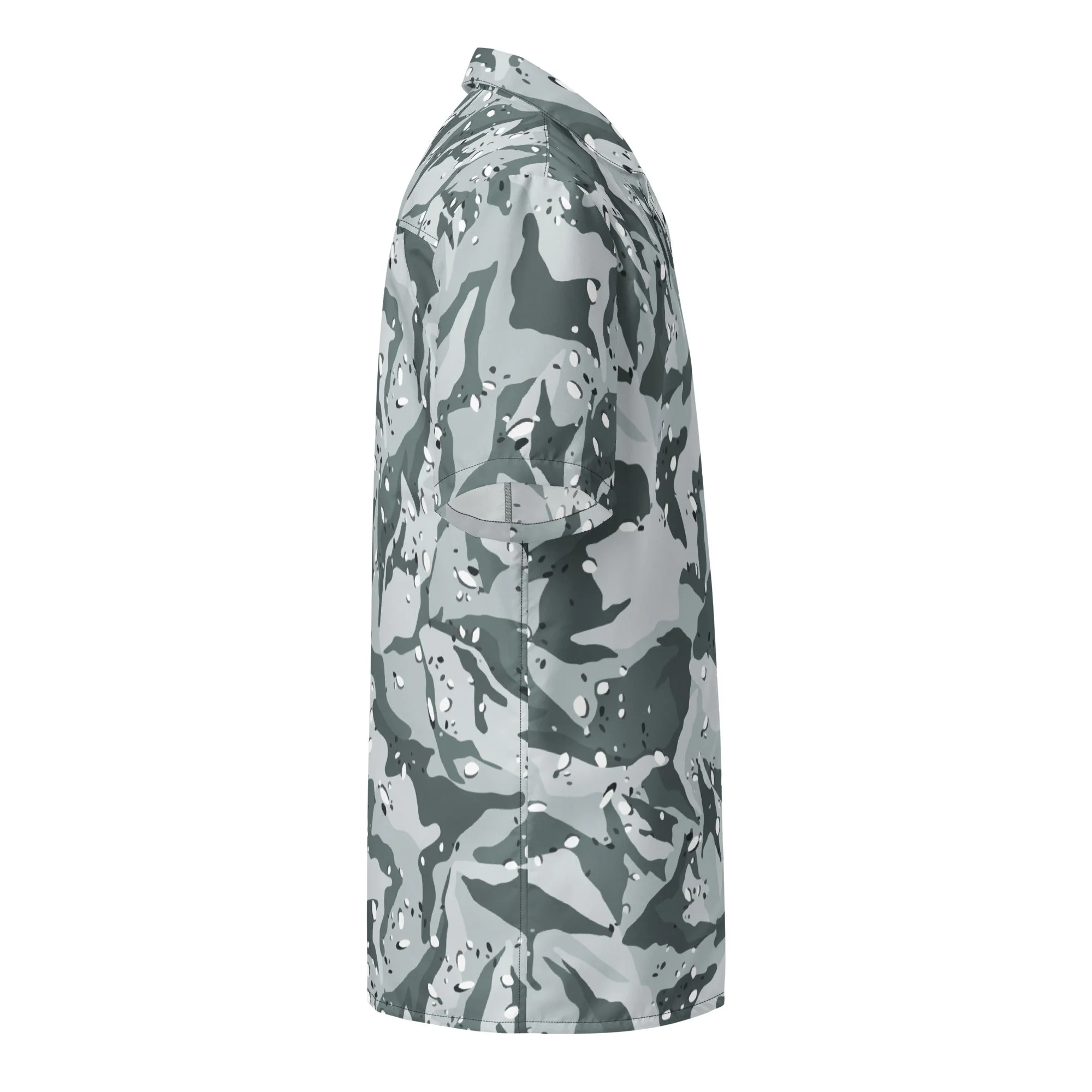 Chocolate Chip Arctic CAMO Unisex Short-Sleeve Button Shirt - Image 10