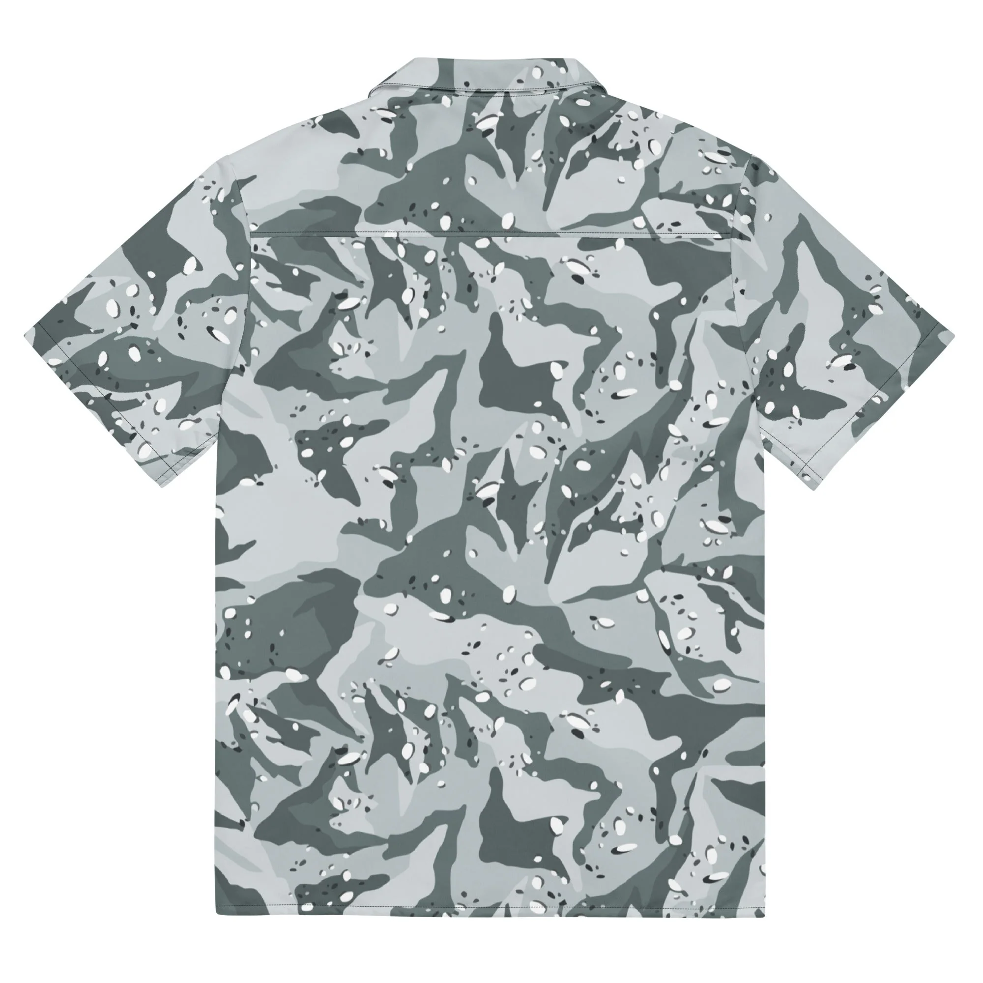 Chocolate Chip Arctic CAMO Unisex Short-Sleeve Button Shirt - Image 5