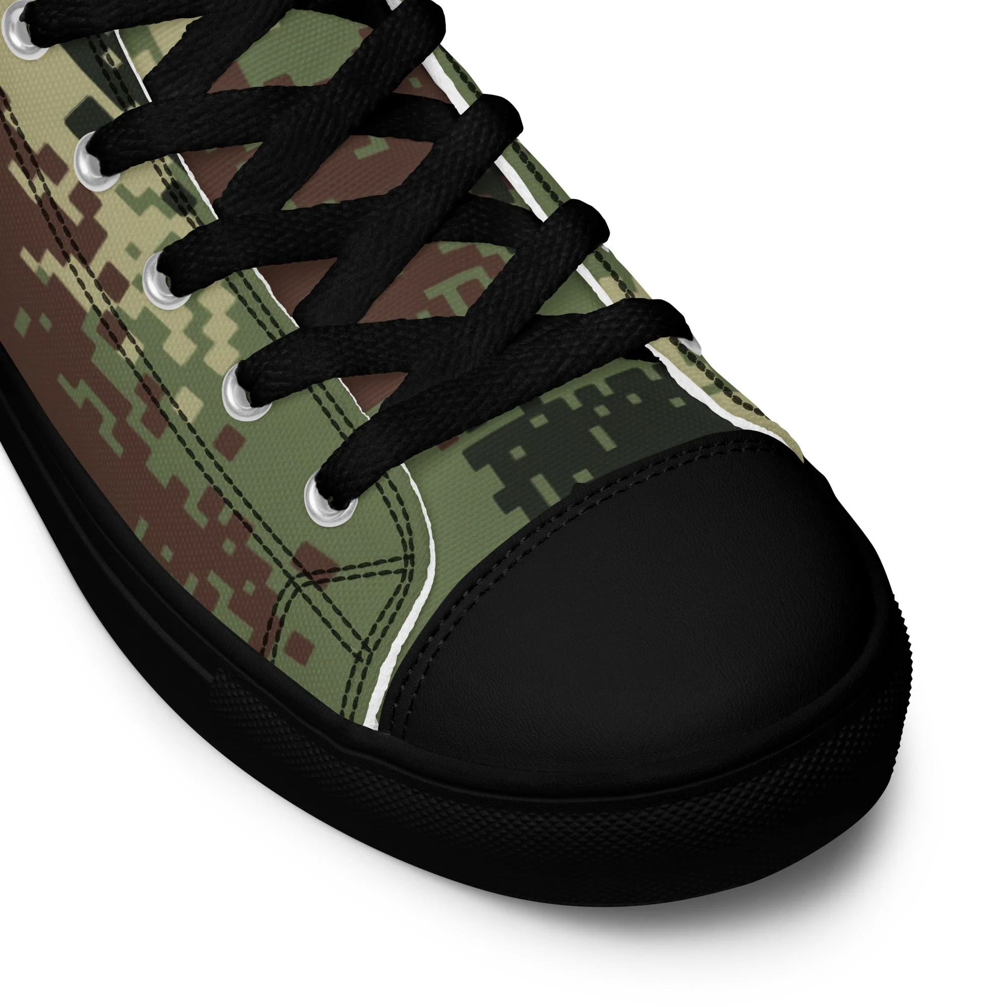 Colombian Digital Camflado Pixelado CAMO Mens High-Top Canvas Shoes - Image 6