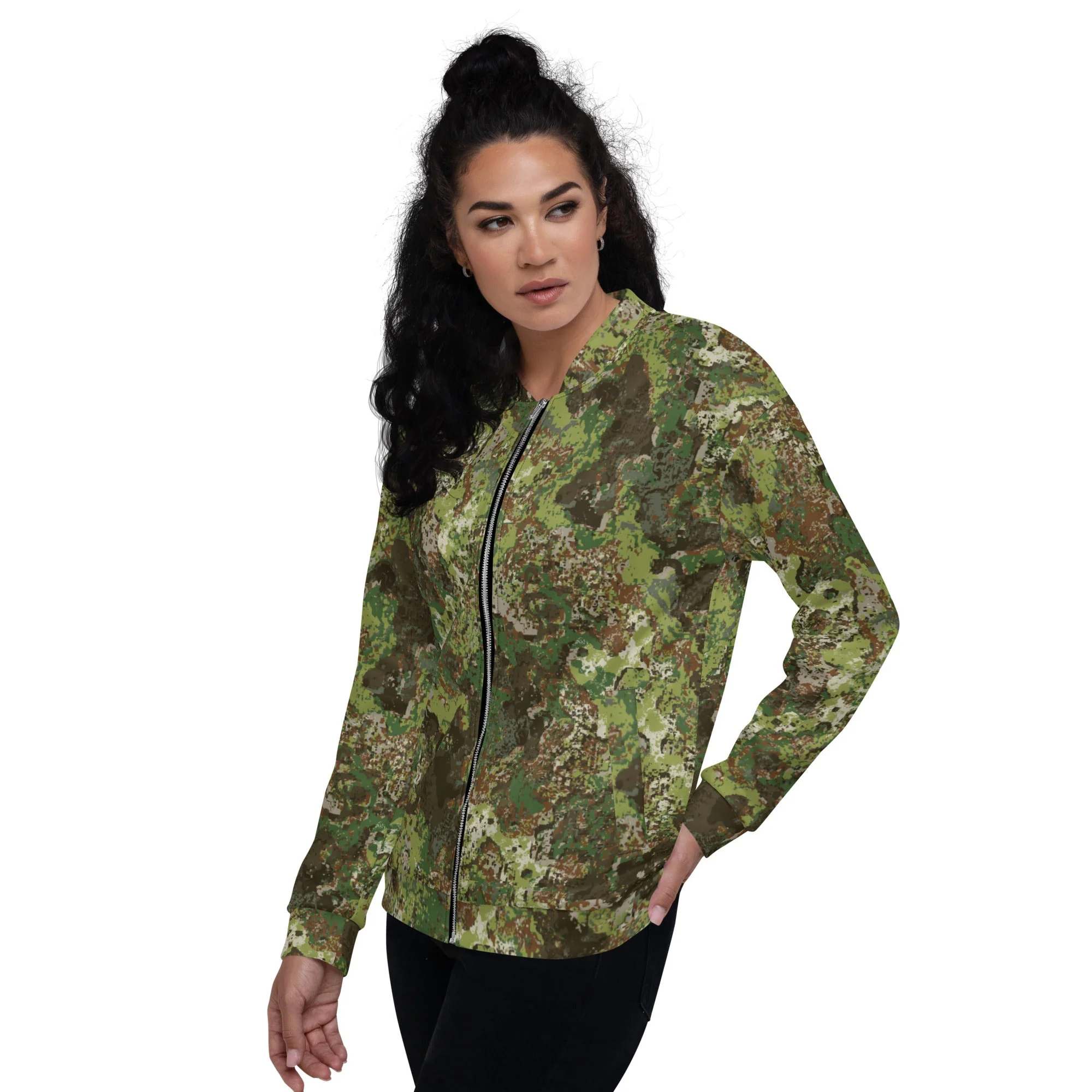Wasp CAMO Unisex Bomber Jacket - Image 6