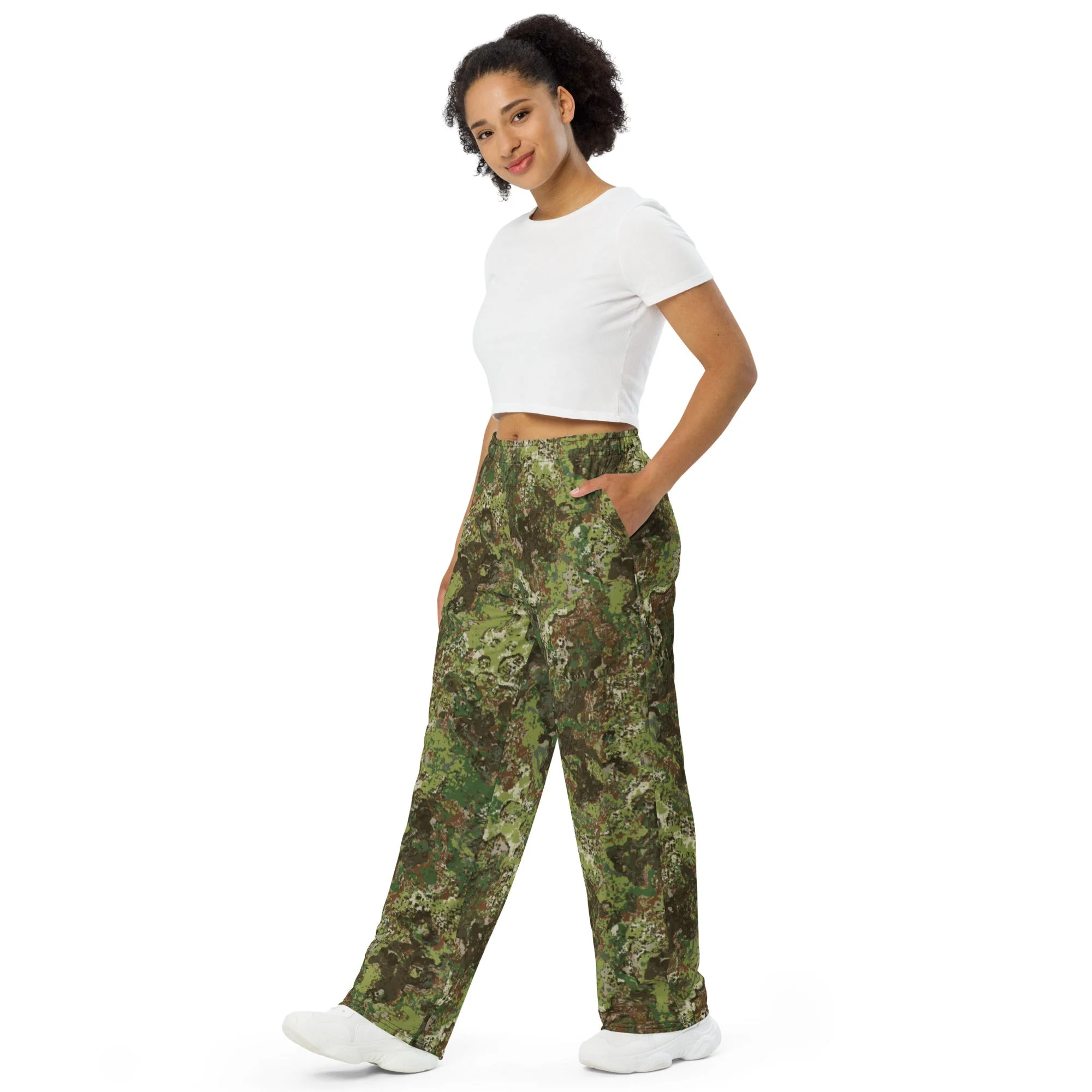 Wasp CAMO Unisex Wide-Leg Leisure Pants - Image 5