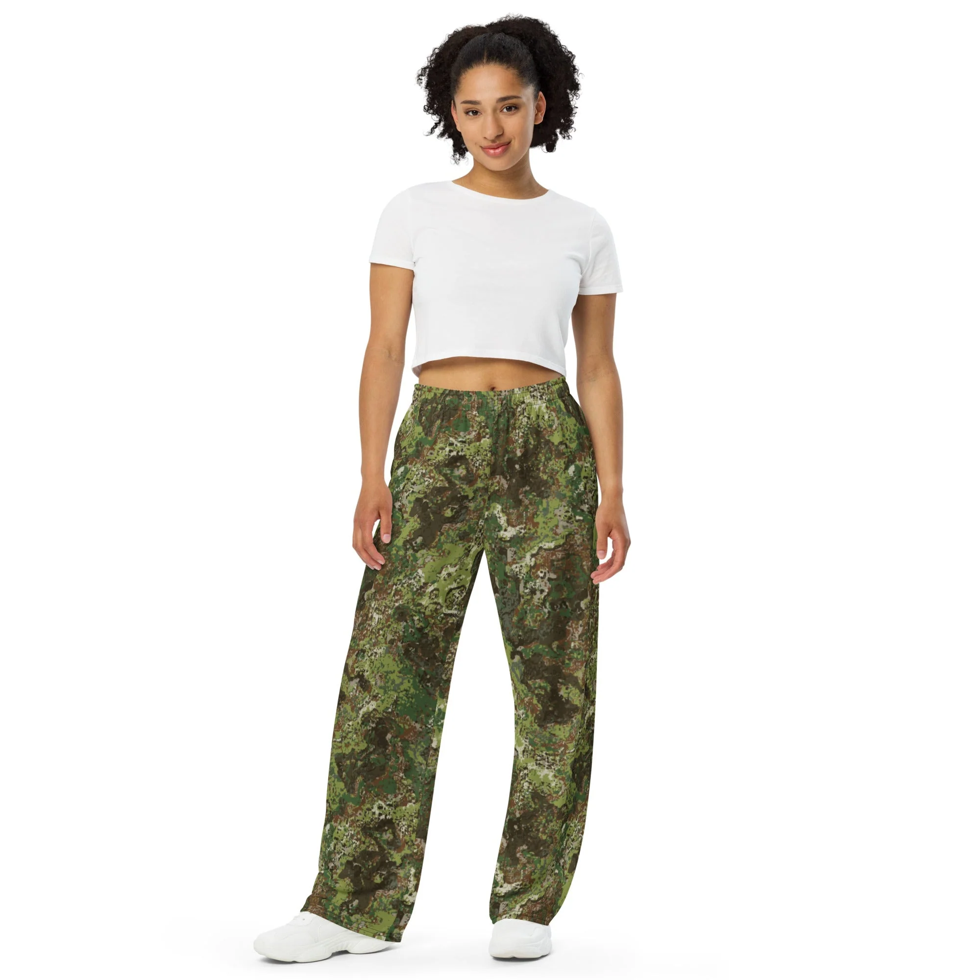 Wasp CAMO Unisex Wide-Leg Leisure Pants - Image 7