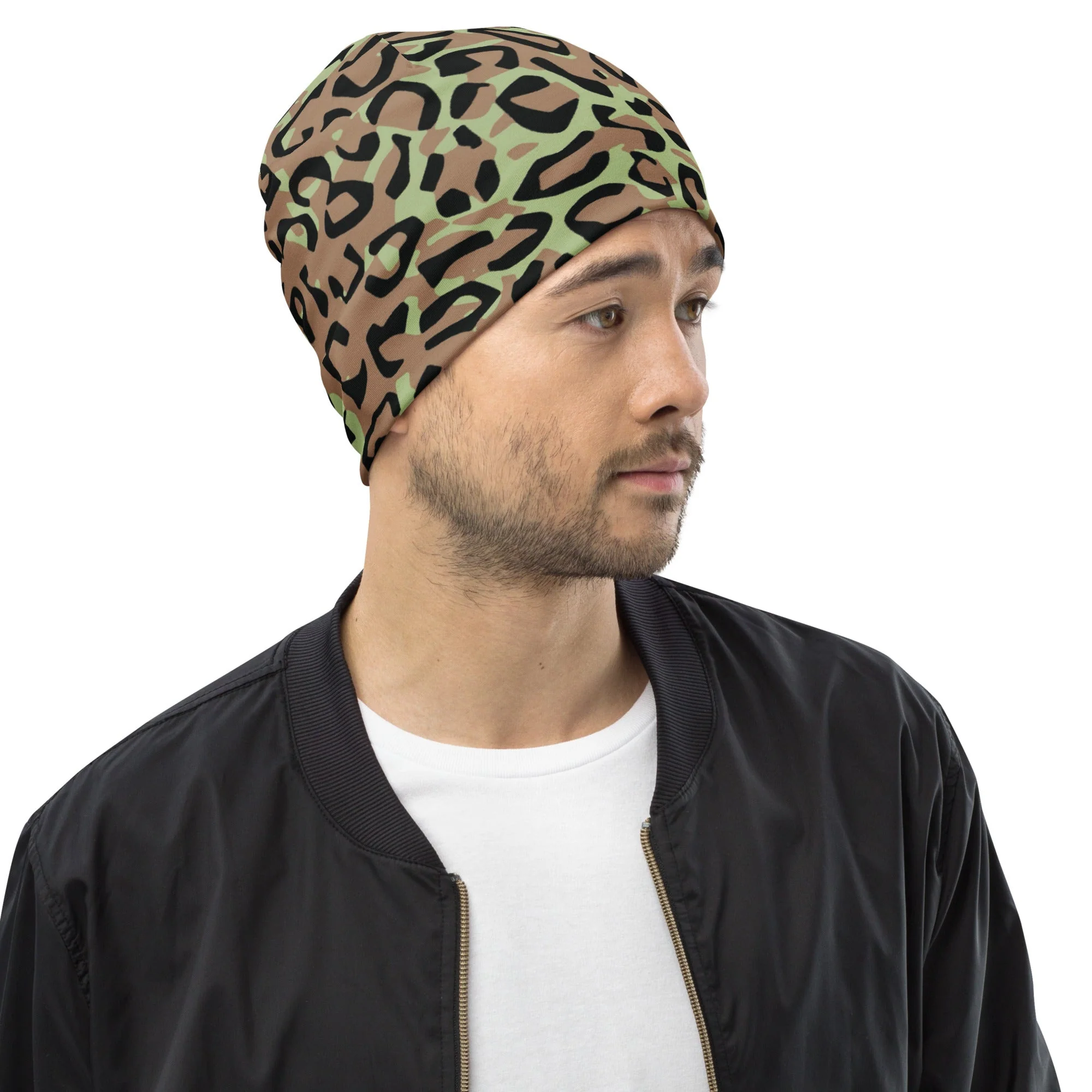 Congo (Zaire) Leopard Spot CAMO Beanie - Image 3