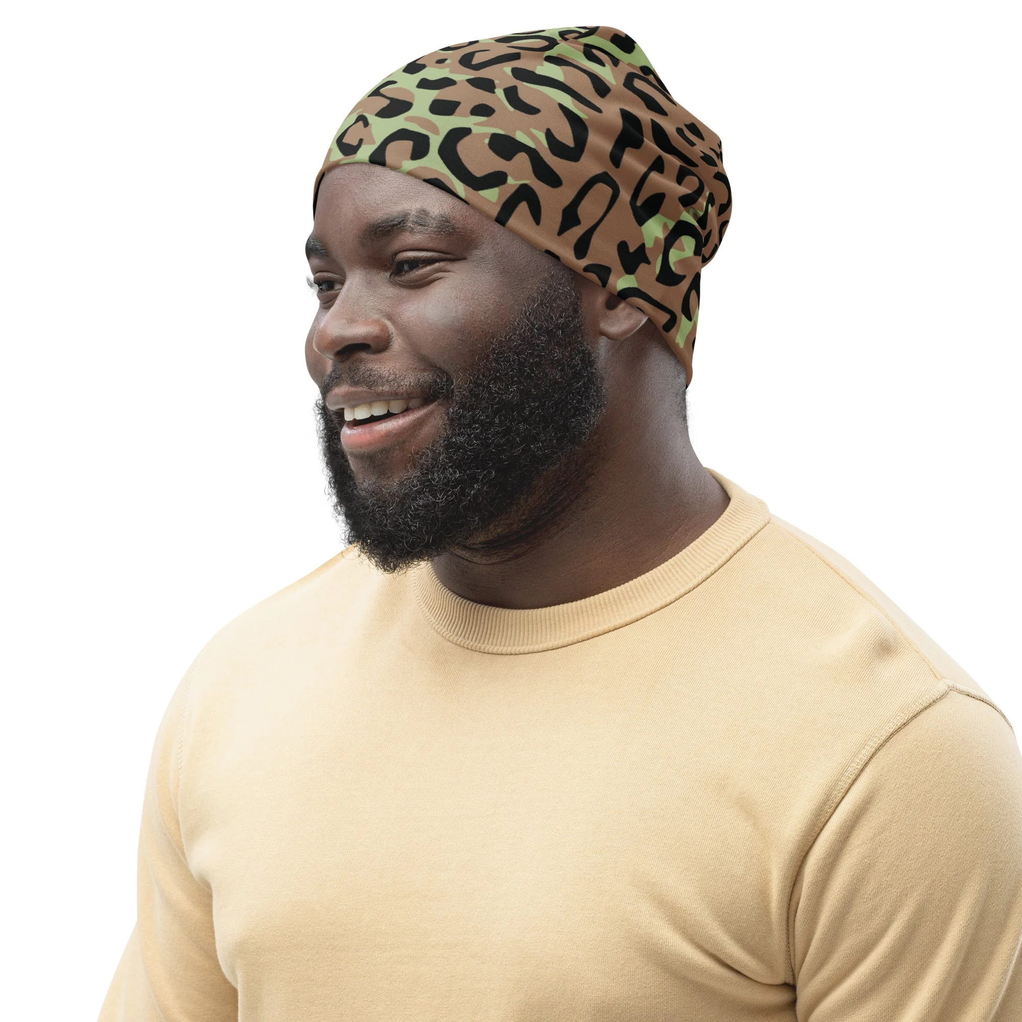 Congo (Zaire) Leopard Spot CAMO Beanie - Image 8