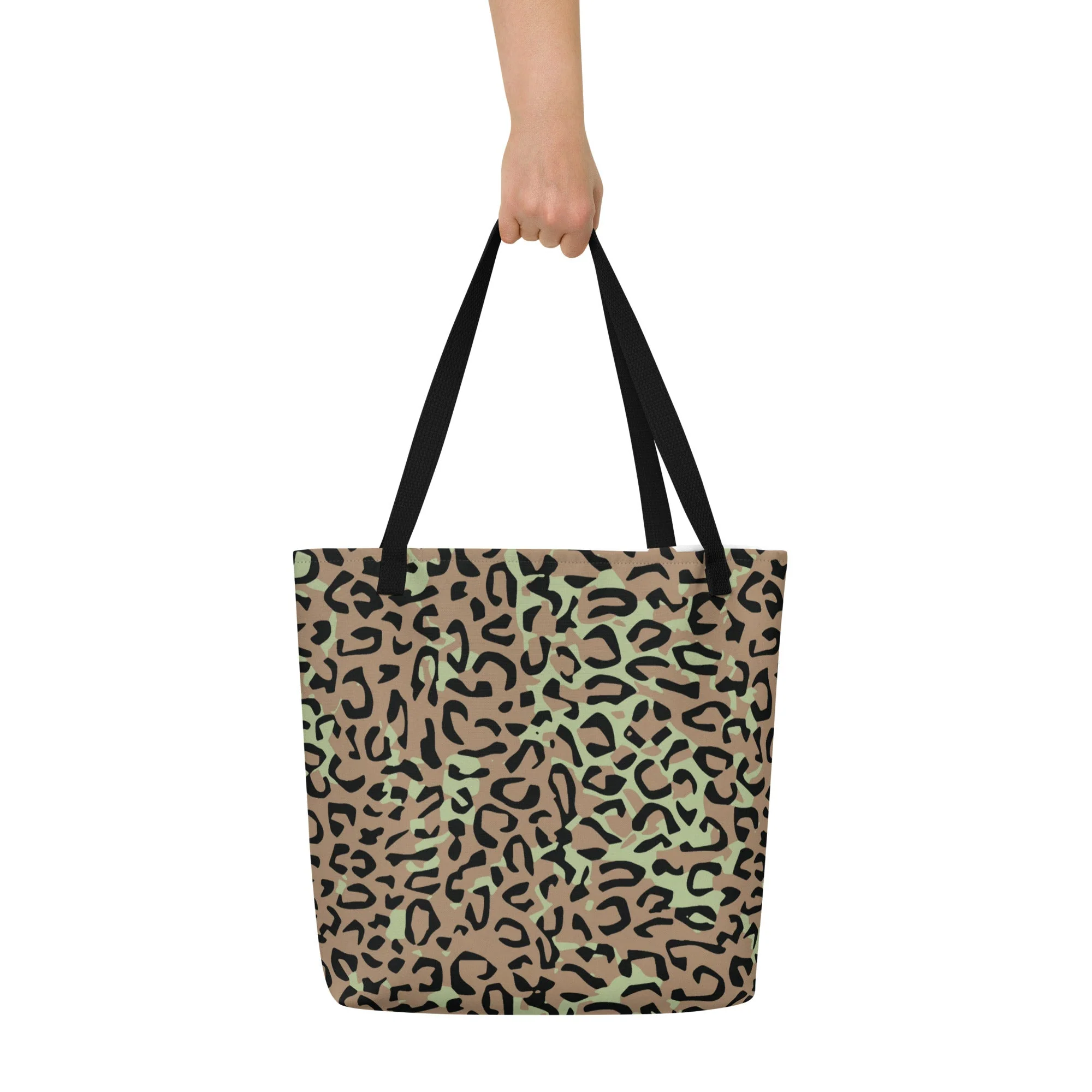 Congo (Zaire) Leopard Spot CAMO Large Tote Bag - Image 2